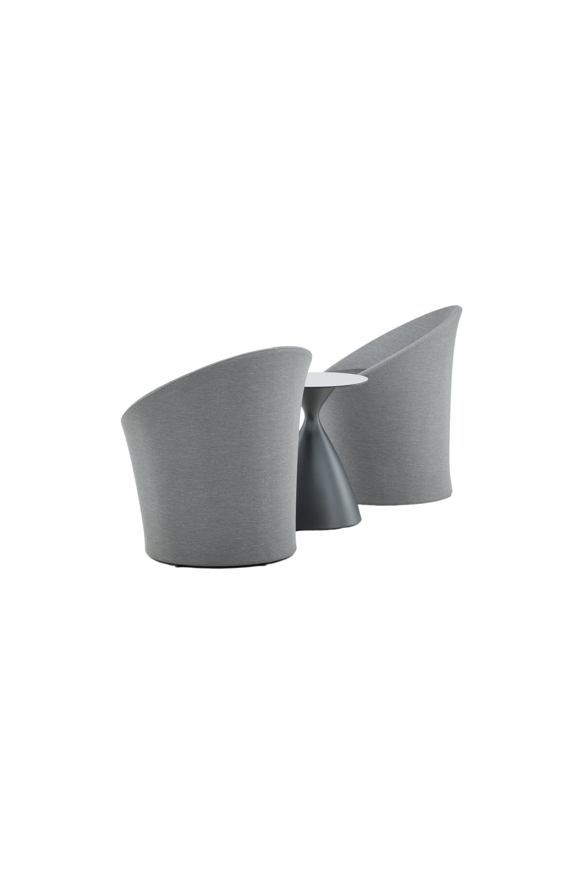Spoga Lounge Outdoorset ⌀40cm in Schwarz/Grau präsentiert im Onlineshop von KAQTU Design AG. Loungeset ist von Venture Home