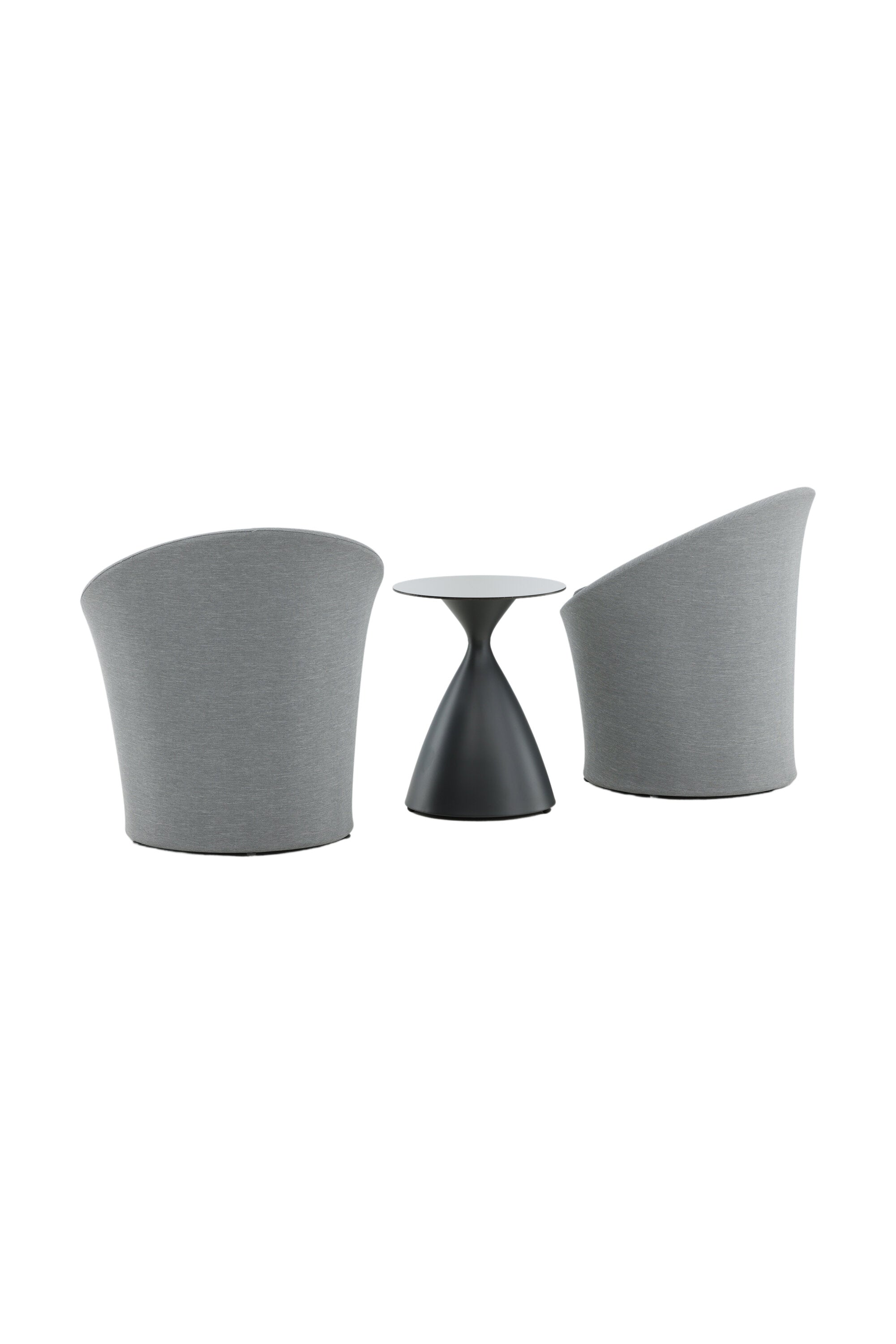 Spoga Lounge Outdoorset ⌀40cm in Schwarz/Grau präsentiert im Onlineshop von KAQTU Design AG. Loungeset ist von Venture Home