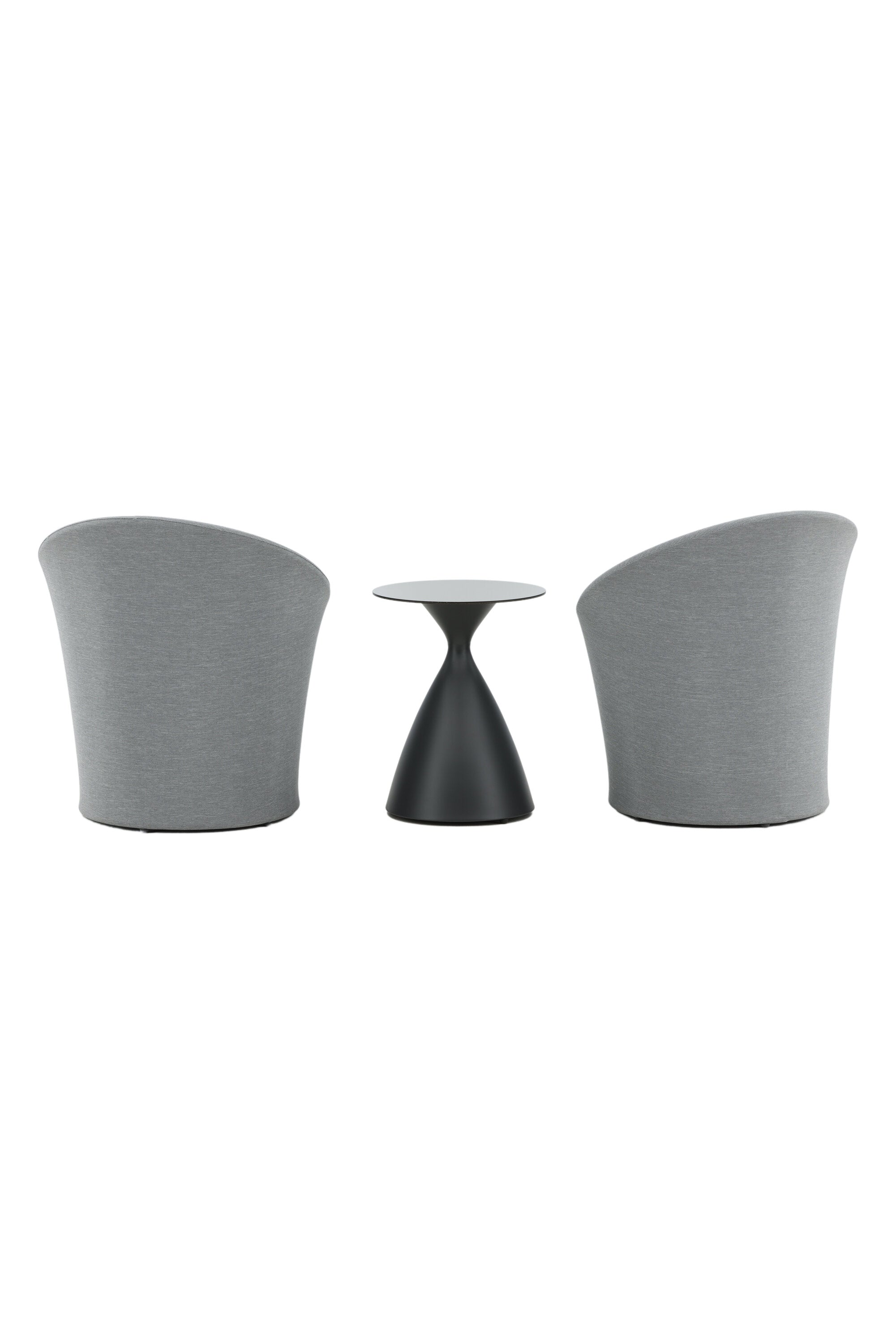 Spoga Lounge Outdoorset ⌀40cm in Schwarz/Grau präsentiert im Onlineshop von KAQTU Design AG. Loungeset ist von Venture Home