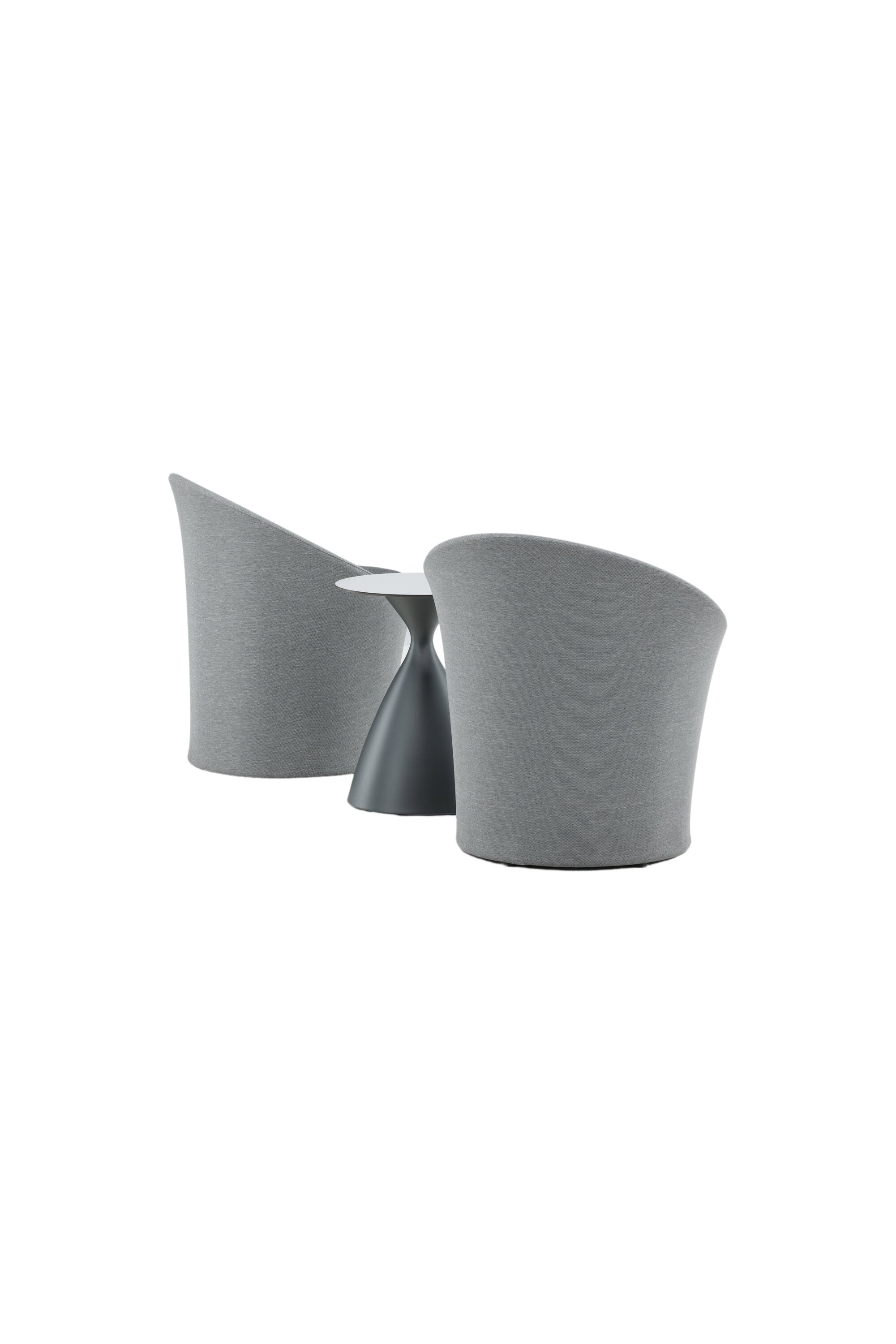 Spoga Lounge Outdoorset ⌀40cm in Schwarz/Grau präsentiert im Onlineshop von KAQTU Design AG. Loungeset ist von Venture Home