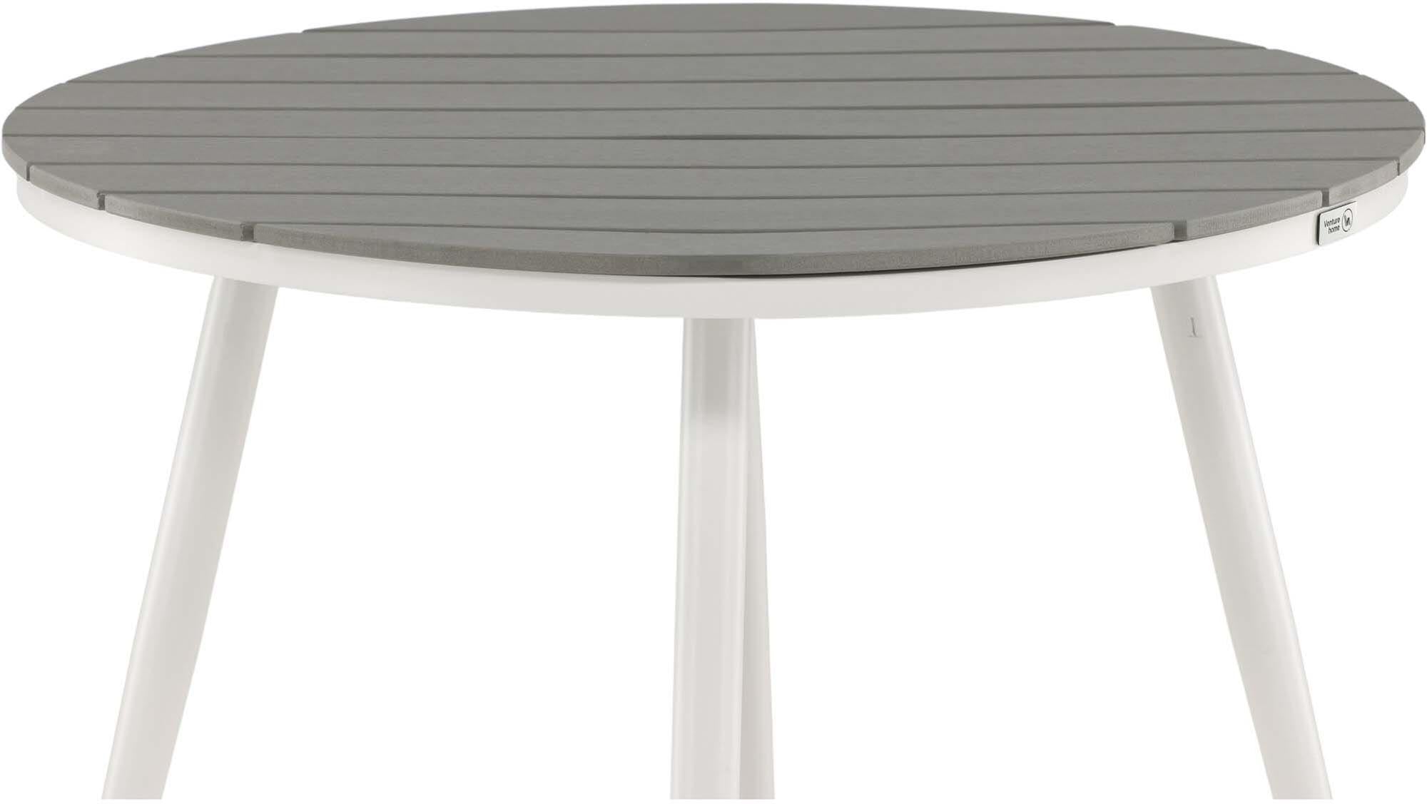 Runder Gartentisch von Venture Home, perfekt für den Aussenbereich, langlebig, wetterfest und stilvoll für Ihren Garten.