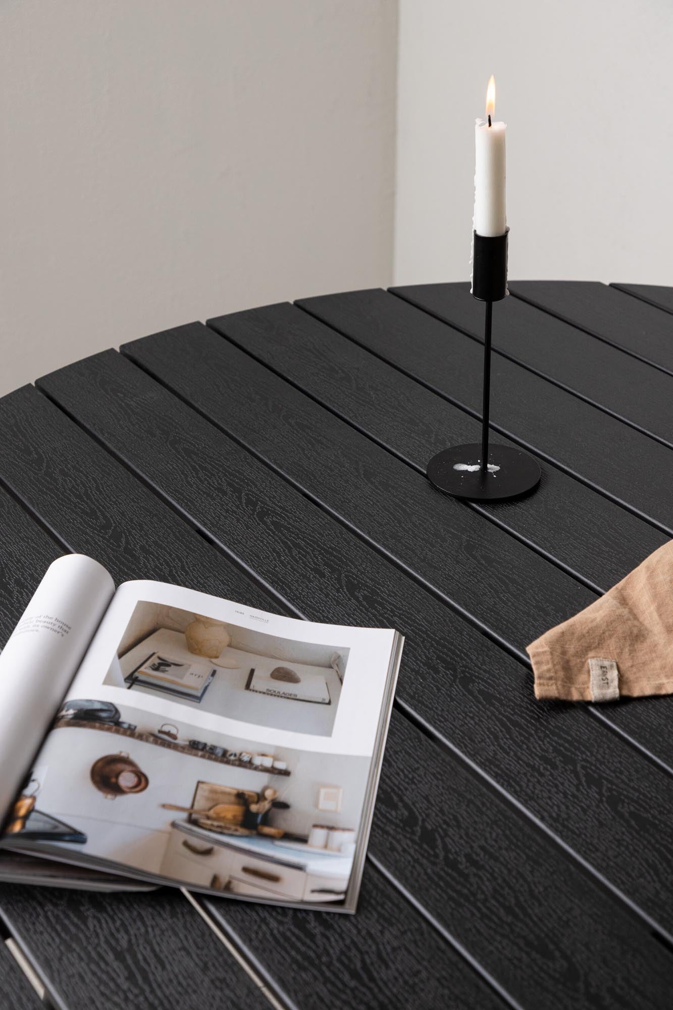 Runder Gartentisch von Venture Home, perfekt für den Garten, modernes Design, langlebig und wetterfest, ideal für draussen.