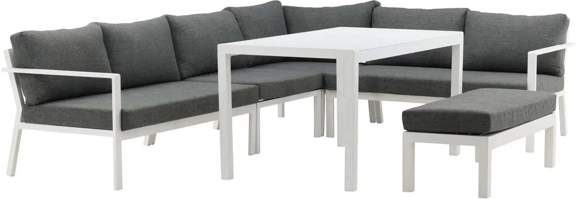 Ramos Ecksofa: Wetterfestes Outdoor-Set aus hochwertigem Aluminium.