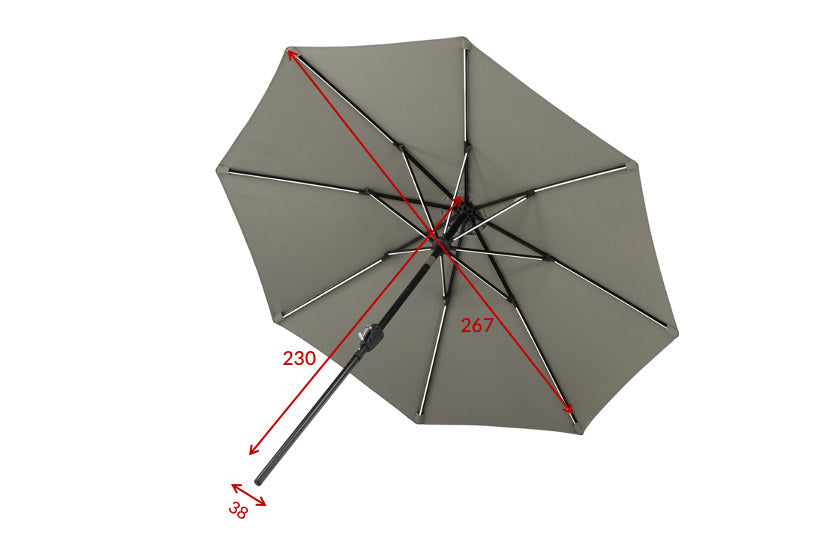 Sabal Sonnenschirm in Grau präsentiert im Onlineshop von KAQTU Design AG. Sonnenschirm ist von Venture Home