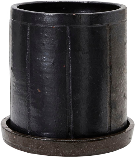 Blumentopf mit Untersetzer, Julian in Braun präsentiert im Onlineshop von KAQTU Design AG. Blumentopf ist von House Doctor