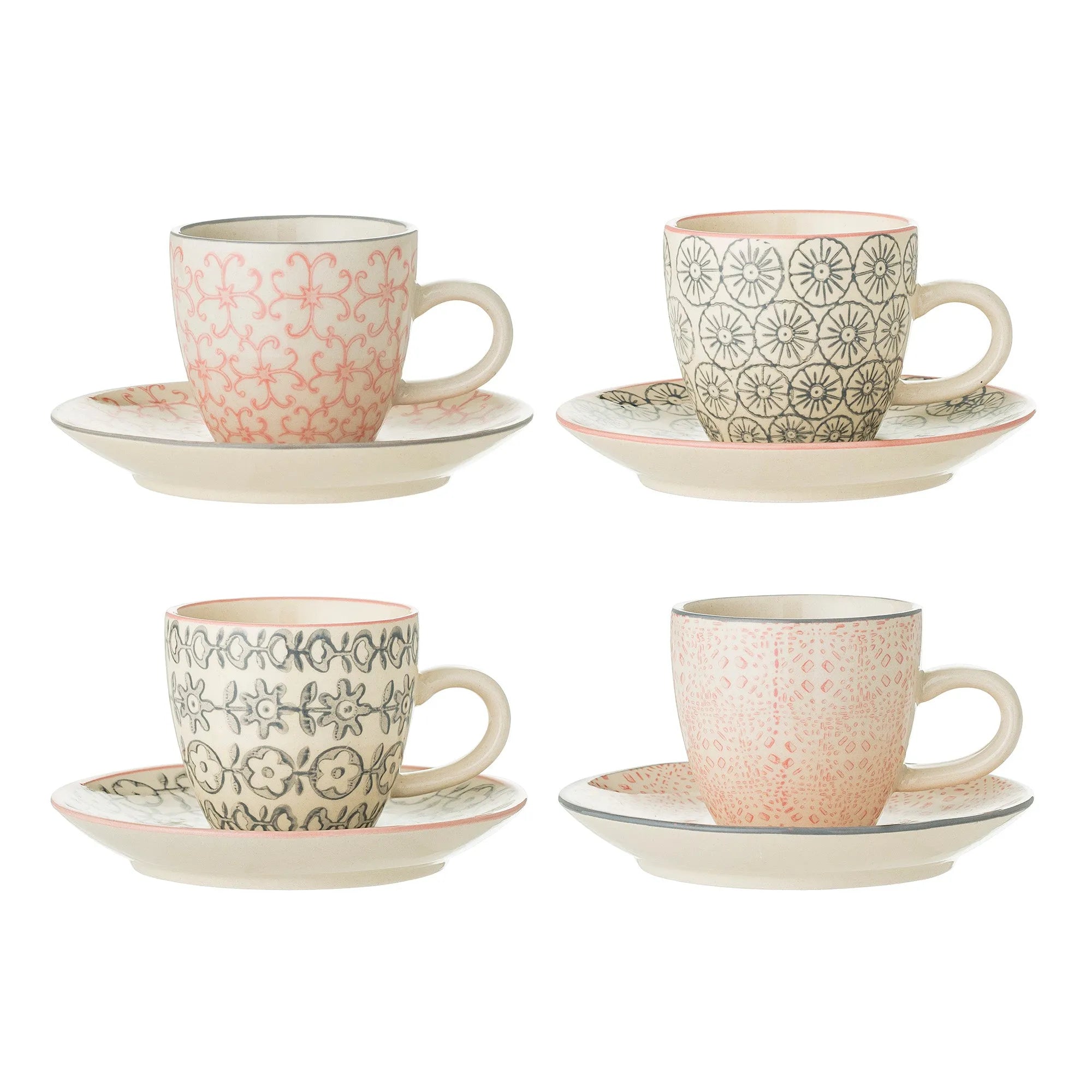 Cécile Espresso Cup & Saucer,Rose,Stoneware