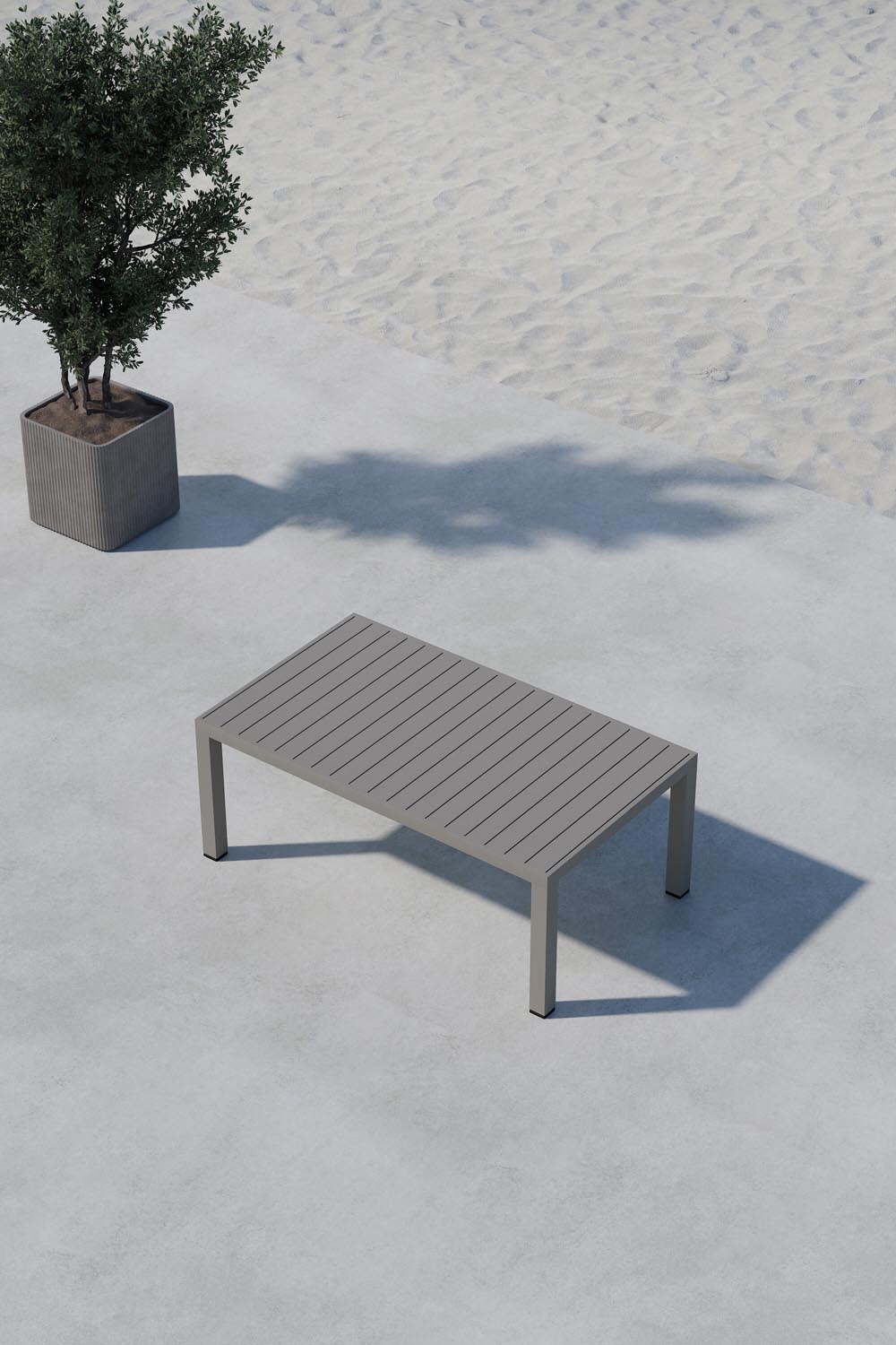 Copacabana Sofatisch in Hellgrau präsentiert im Onlineshop von KAQTU Design AG. Beistelltisch Outdoor ist von Venture Home