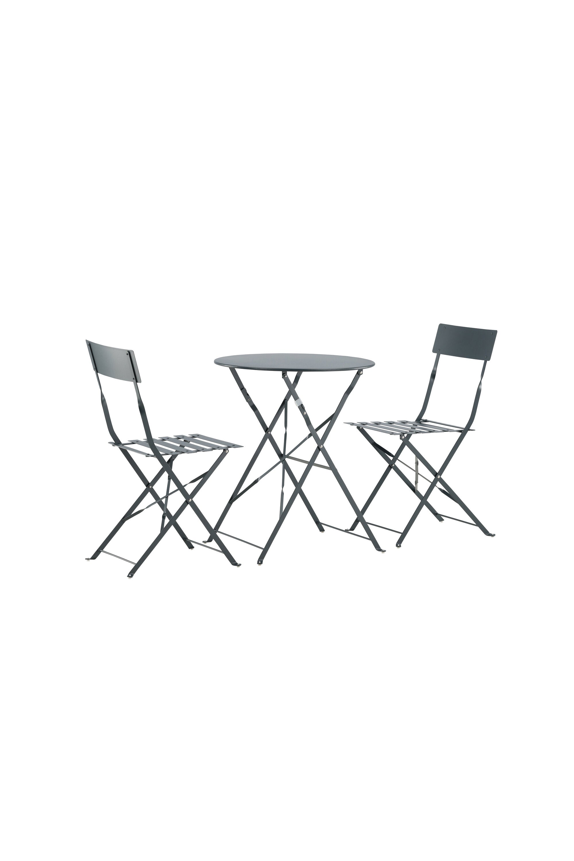 Marseille Café Outdoorset ⌀60cm/2St. in Dunkelgrau präsentiert im Onlineshop von KAQTU Design AG. Gartentischset ist von Venture Home