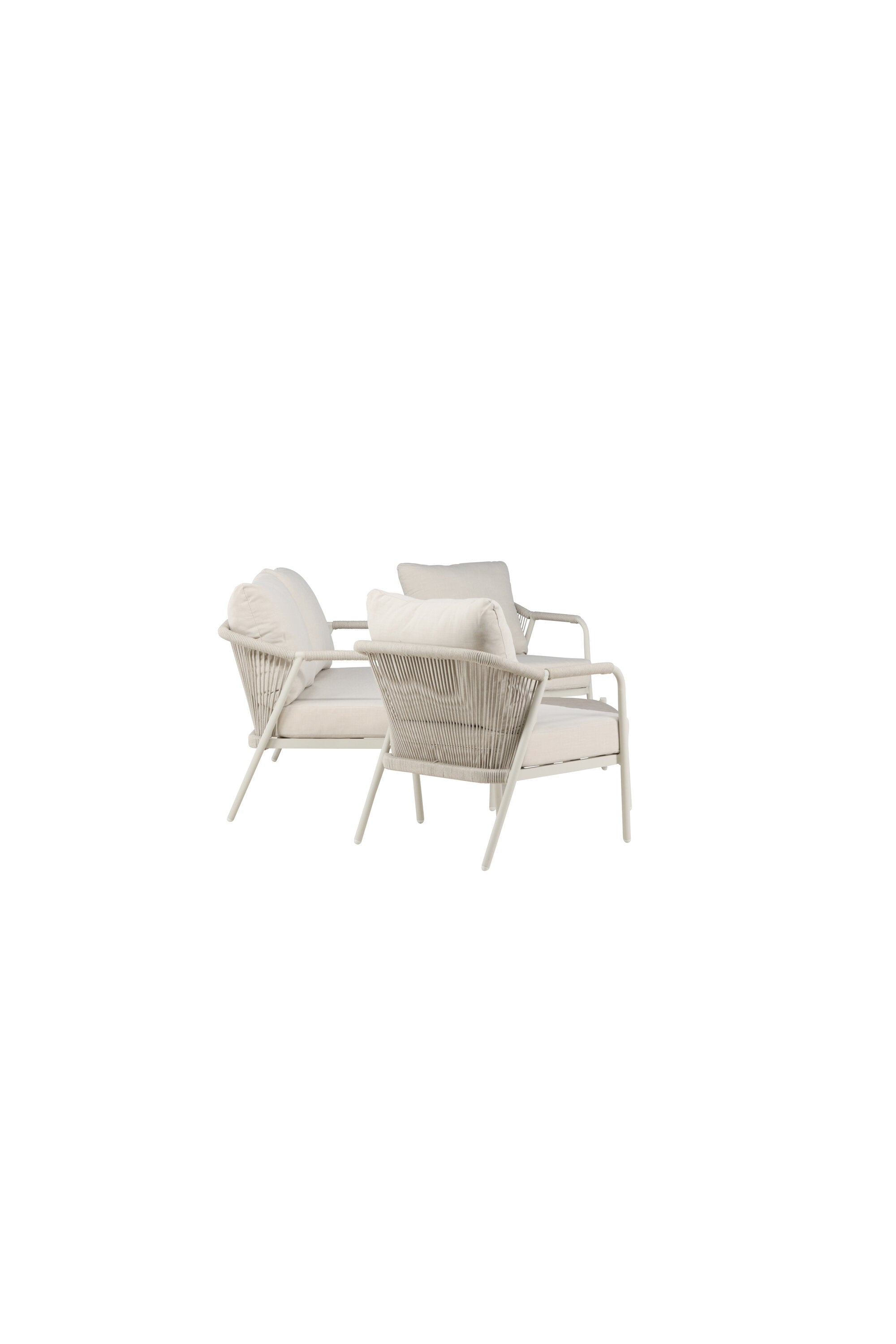 Entdecken Sie das Sicily Lounge-Set von Venture Home: modernes Design, wetterfestes Aluminium, komfortable Kissen und elegante Glasplatte für stilvolle Momente im Freien.