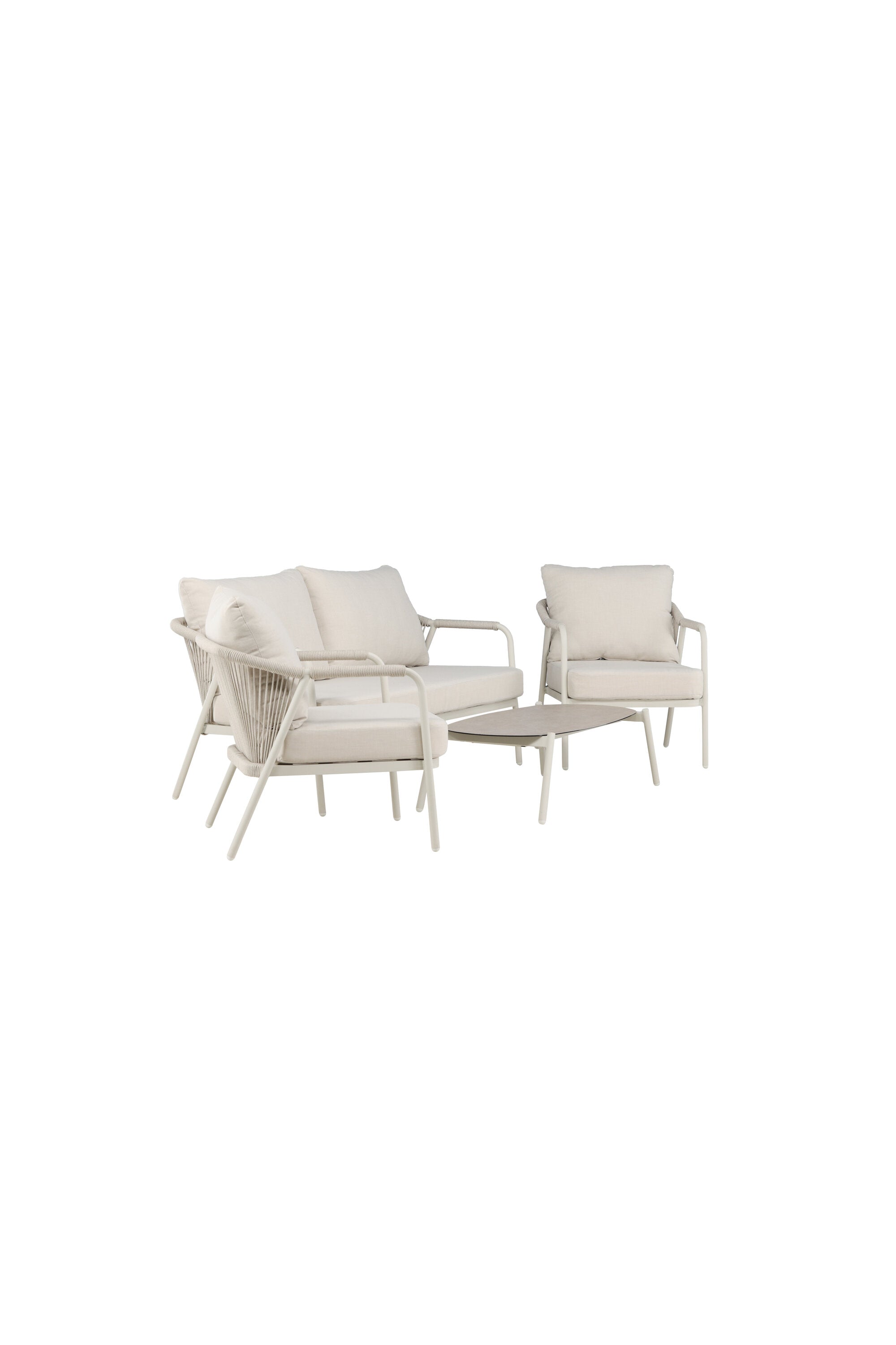 Das Sicily Lounge-Set von Venture Home kombiniert stilvolles Design mit Komfort, ideal für zeitgemäße Außenbereiche.
