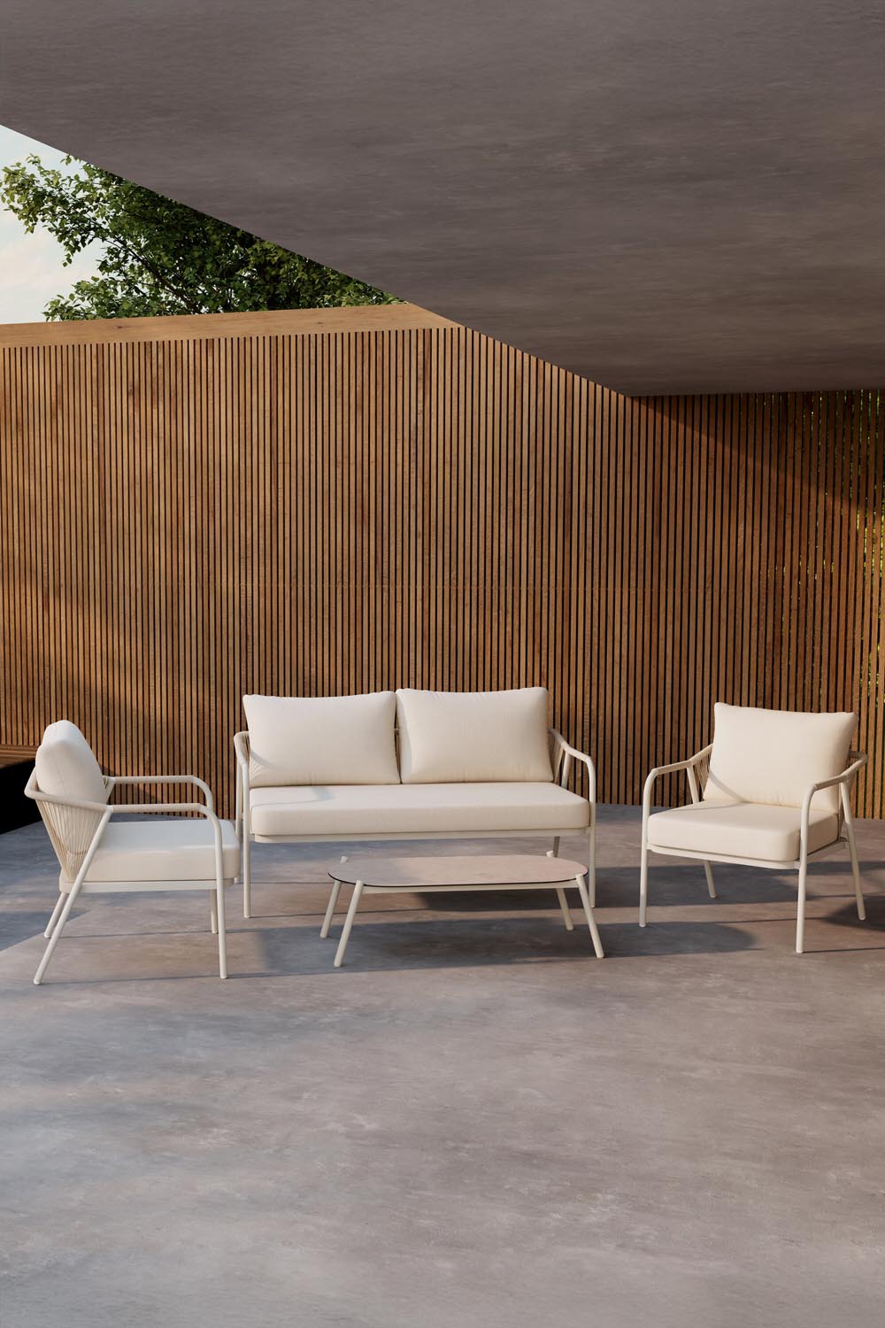 Sicily Lounge-Set in  präsentiert im Onlineshop von KAQTU Design AG. Loungeset ist von Venture Home