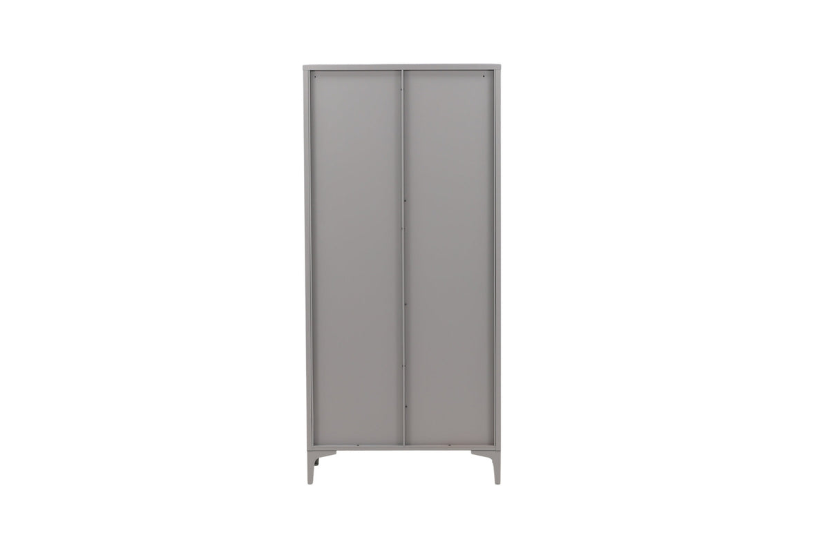 Piring Wardrobe in Hellgrau präsentiert im Onlineshop von KAQTU Design AG. Drehtürenschrank ist von Venture Home