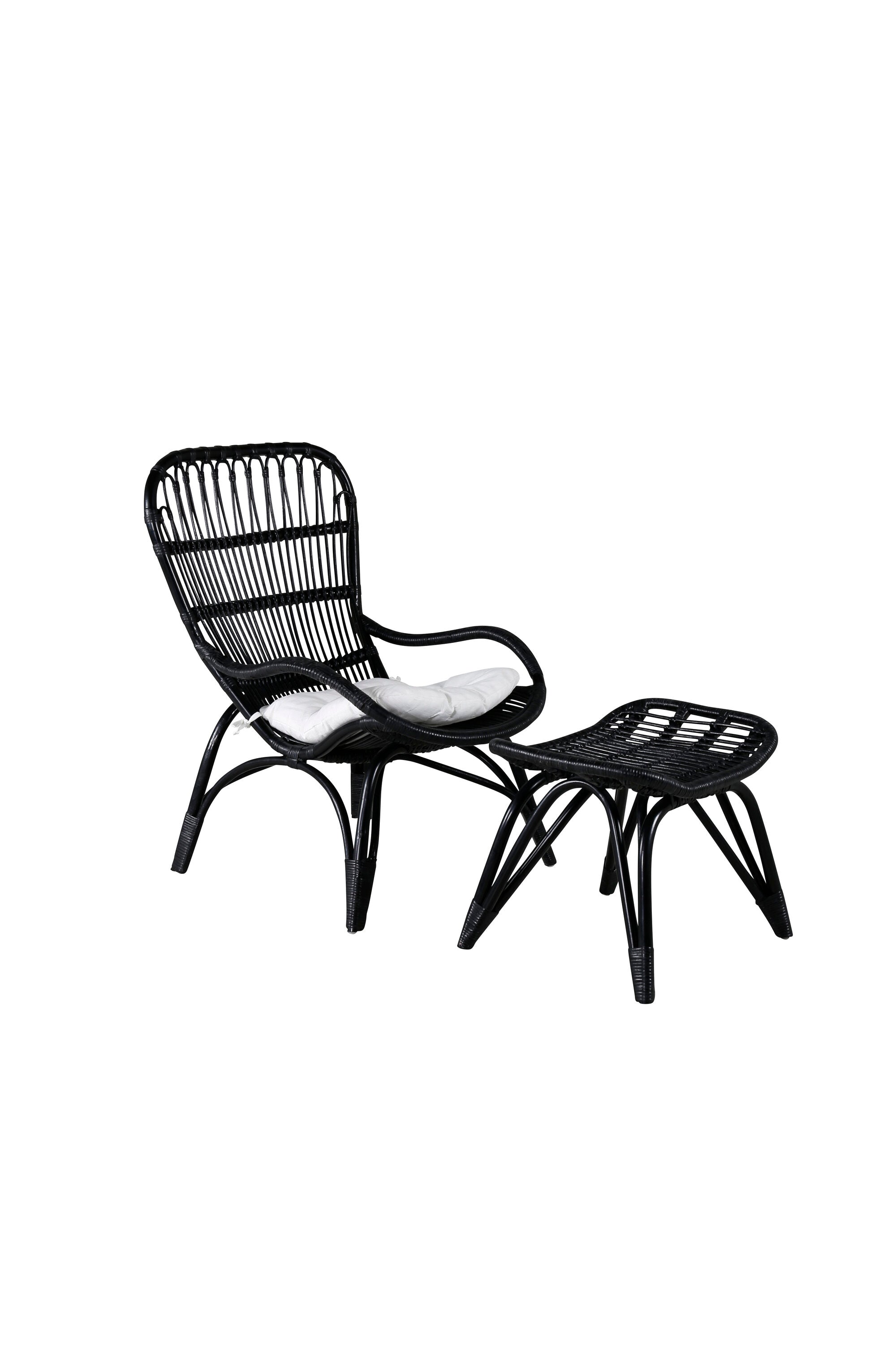 Ella Lounge Stuhl in Black präsentiert im Onlineshop von KAQTU Design AG. Outdoor-Sessel ist von Venture Home