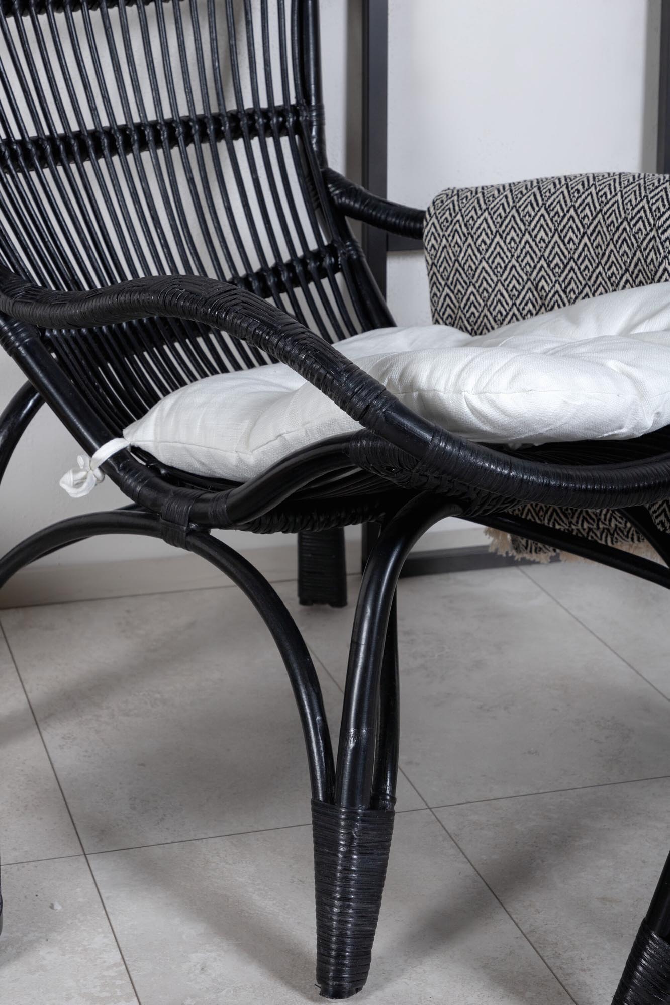 Ella Lounge Stuhl in Black präsentiert im Onlineshop von KAQTU Design AG. Outdoor-Sessel ist von Venture Home