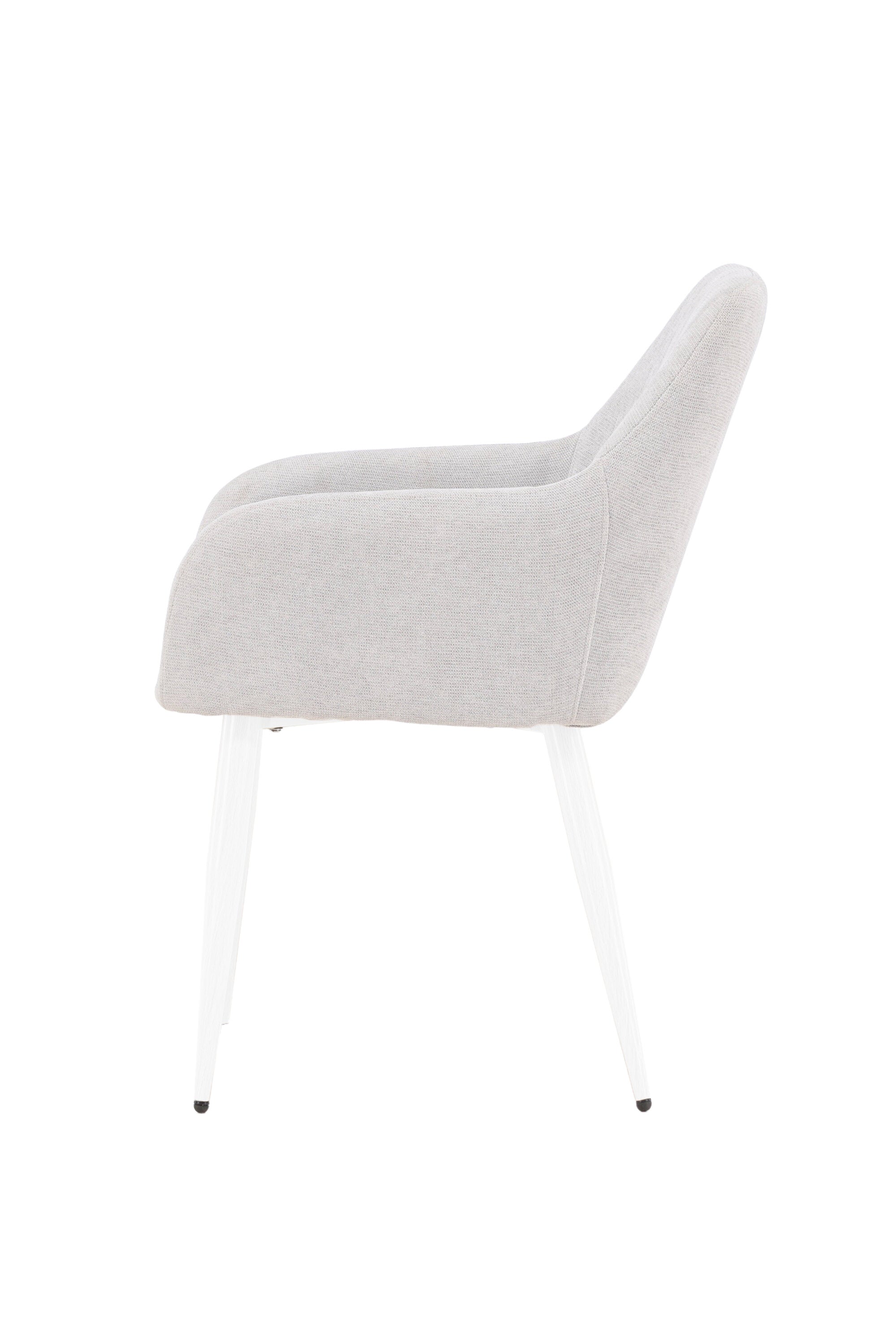 Comfort Esszimmerstuhl in Hellgrau präsentiert im Onlineshop von KAQTU Design AG. Schalenstuhl mit Armlehne ist von Venture Home