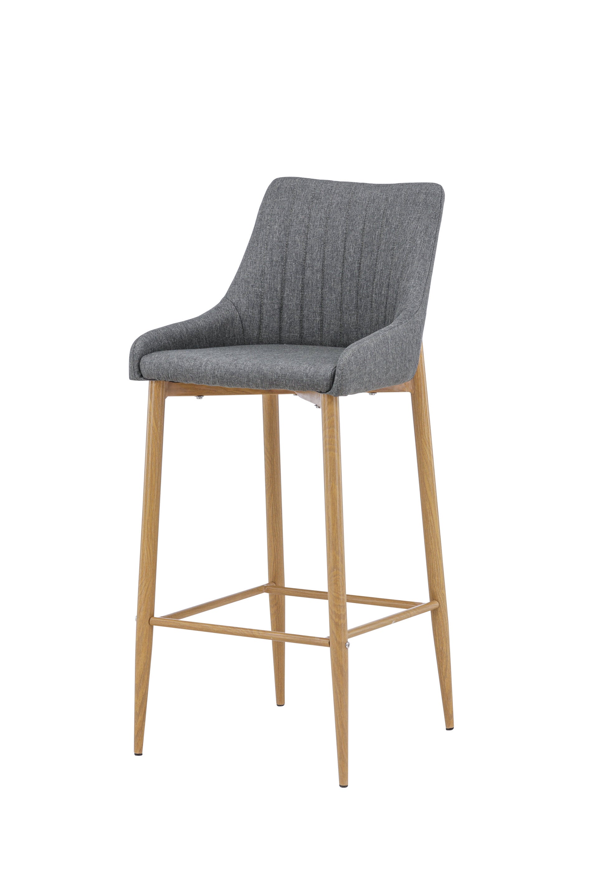 Moderner Barstuhl Plaza in Dunkelgrau von Venture Home, perfekt für stilvolle Bars und Esszimmer, vereint Komfort und Eleganz.