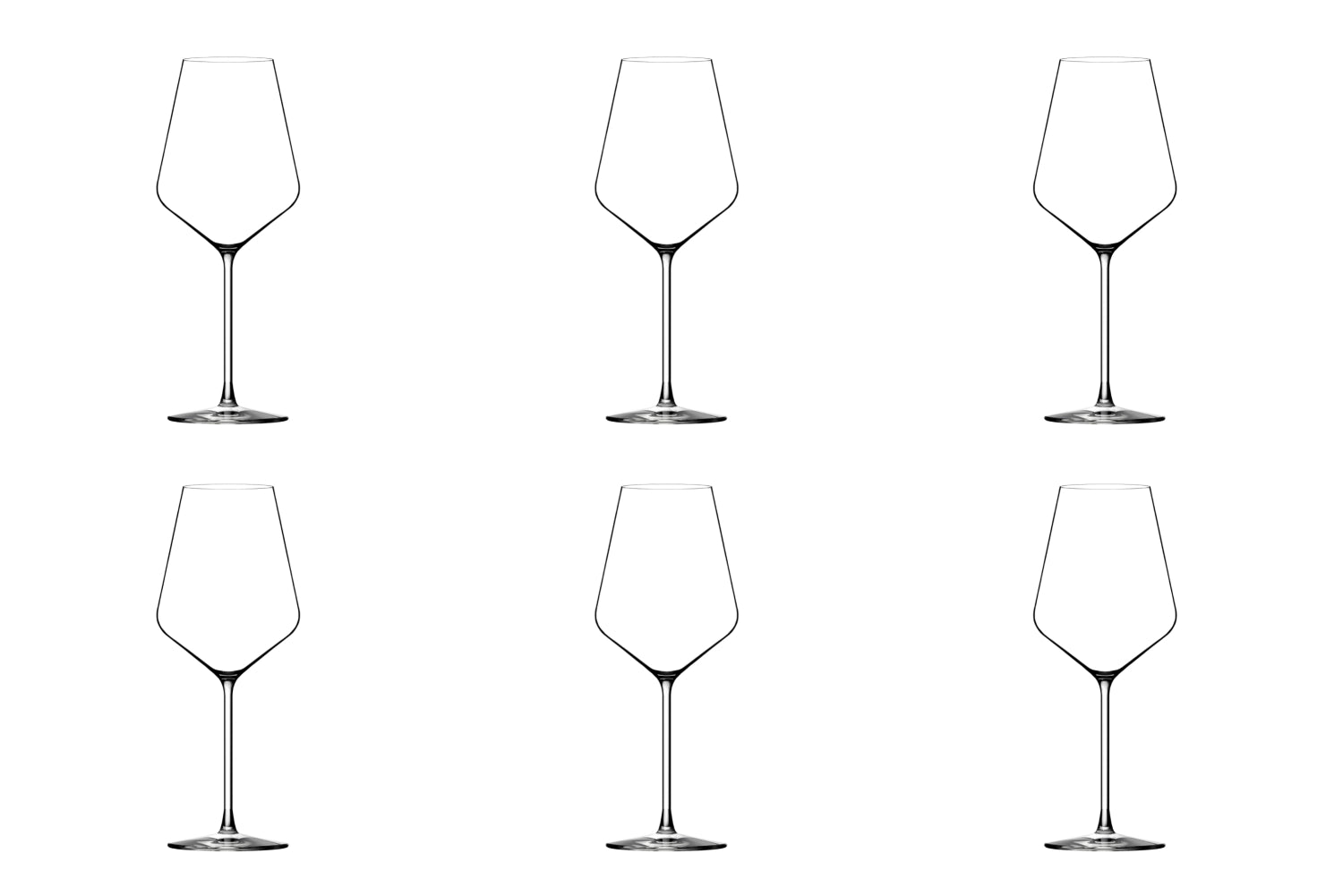 6er Set Sommier Venus Rosé- und Weissweinglas 47cl