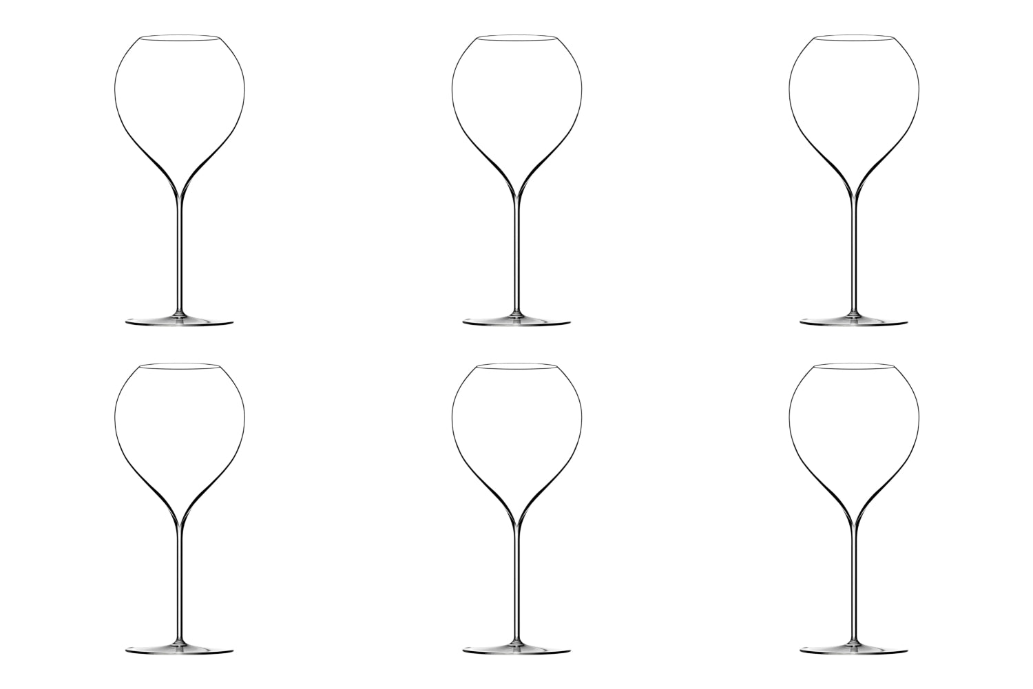 Elegantes 6er Set Jamesse Synergie Universalgläser 75cl von Lehmann Glass, ideal für Weinliebhaber, mundgeblasen und zeitlos im Design.