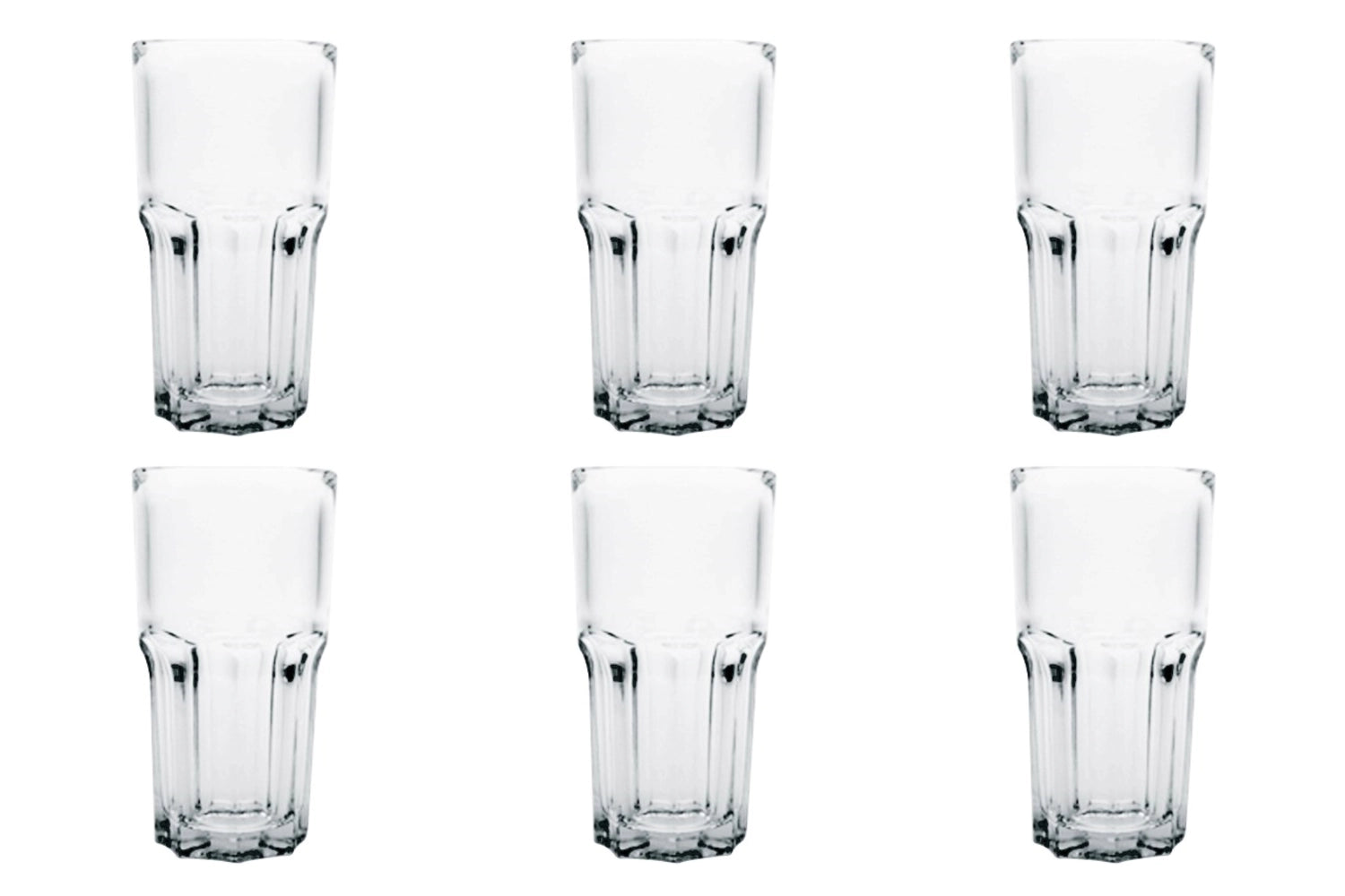 Elegantes 6er Set Granity Longdrinkgläser von swizzglas, 31cl, 14.1cm hoch, perfekt für Cocktails und Longdrinks, zeitloses Design für jeden Anlass.
