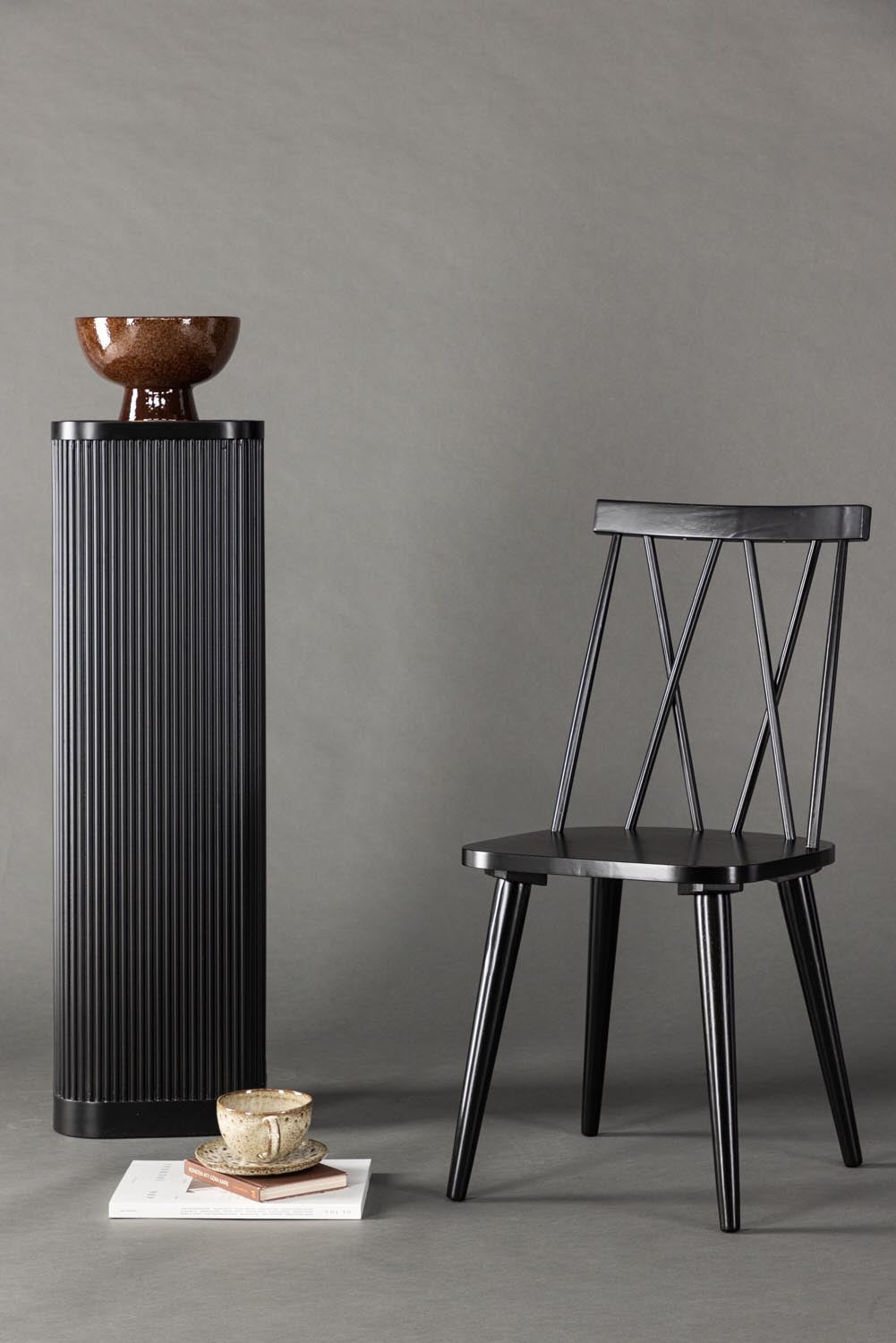 Mariette Esszimmerstuhl in Schwarz präsentiert im Onlineshop von KAQTU Design AG. Stuhl ist von Venture Home