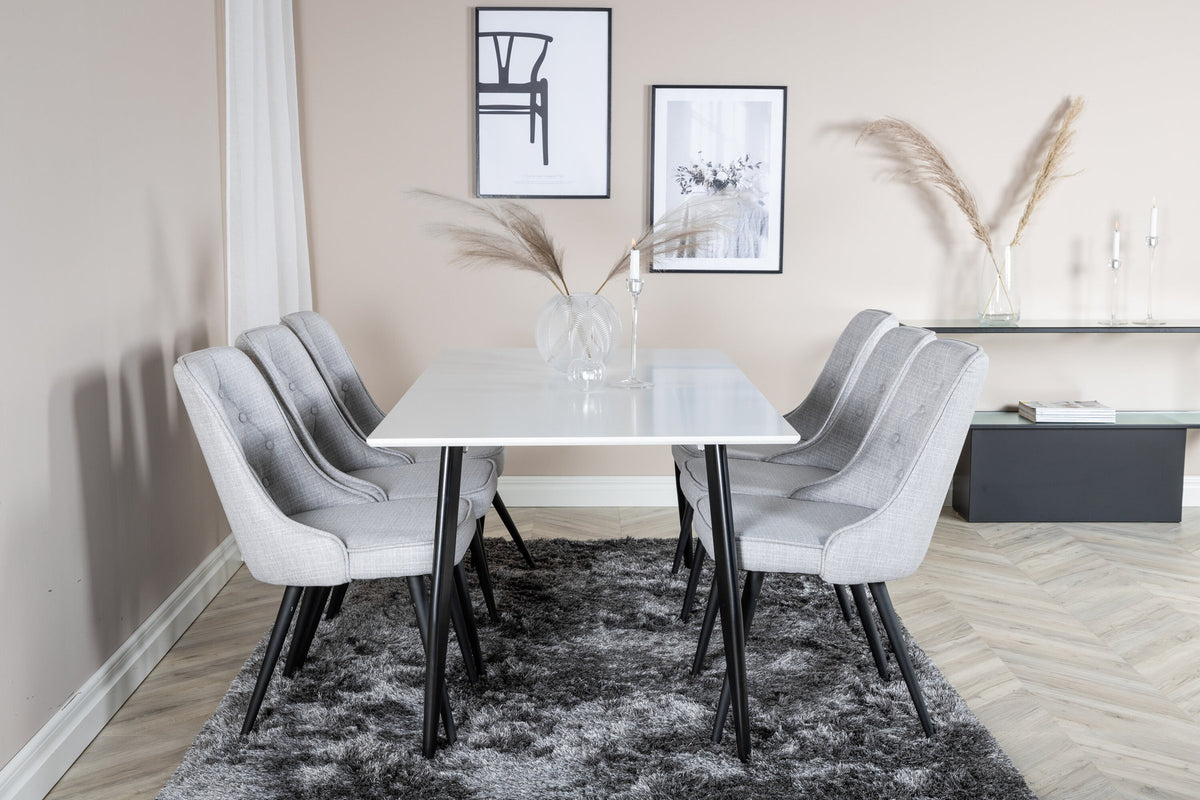 Polar Tisch in Schwarz-Weiss präsentiert im Onlineshop von KAQTU Design AG. Esstisch ist von Venture Home