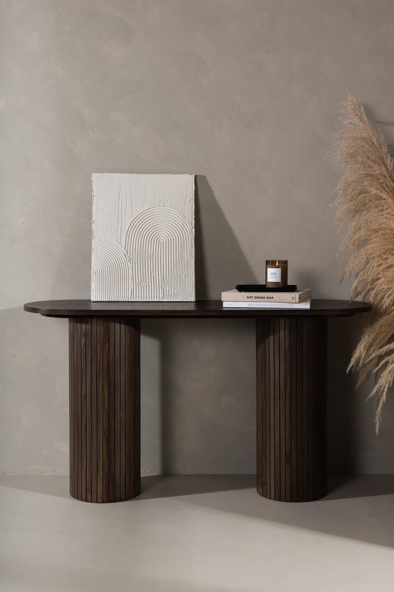Stilvoller Bianca Konsolentisch von Venture Home: Hochwertiges MDF, elegante moccafarbene Lackierung, perfekte Ergänzung für jeden Raum.