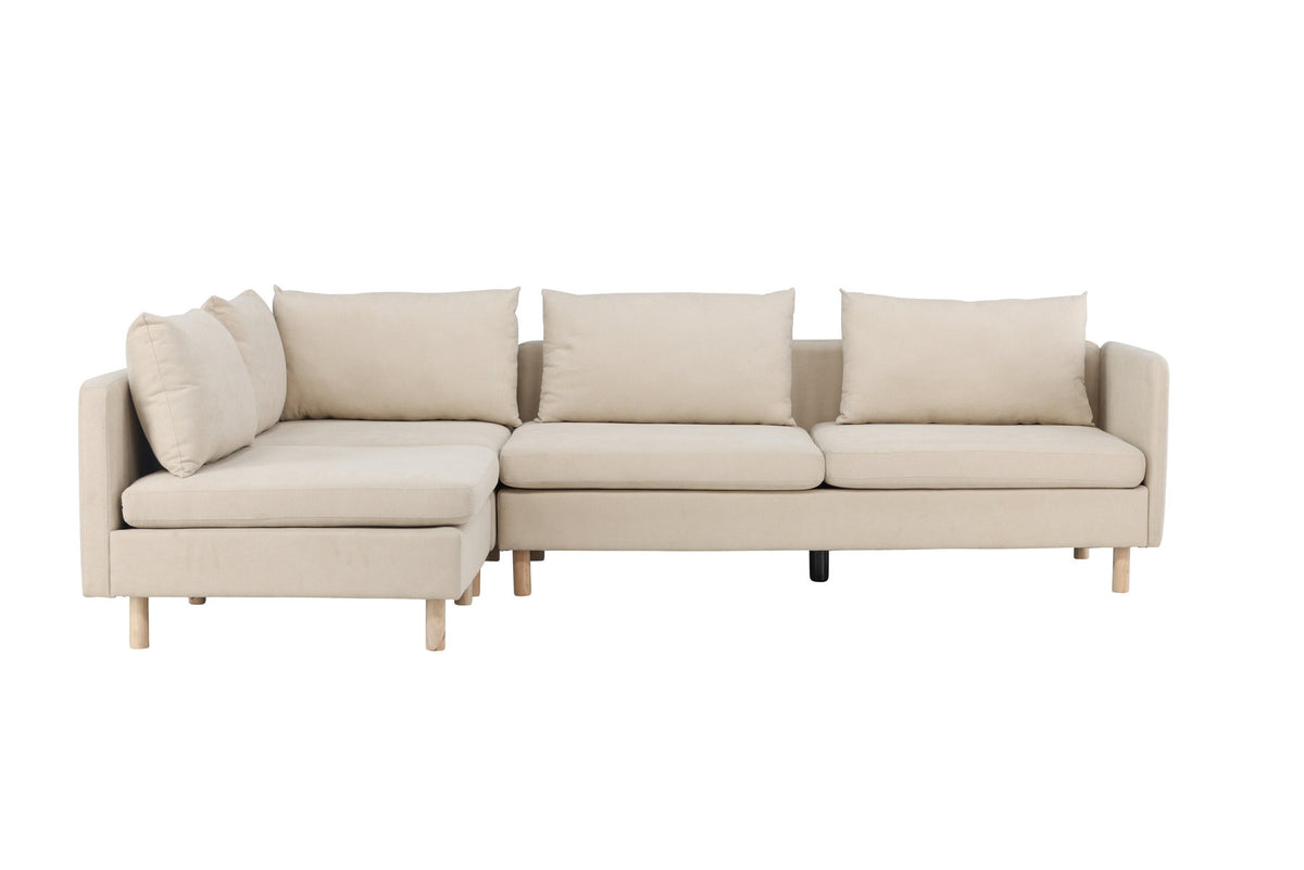 Zero Ecksofa in Beige präsentiert im Onlineshop von KAQTU Design AG. 3er Sofa ist von Venture Home