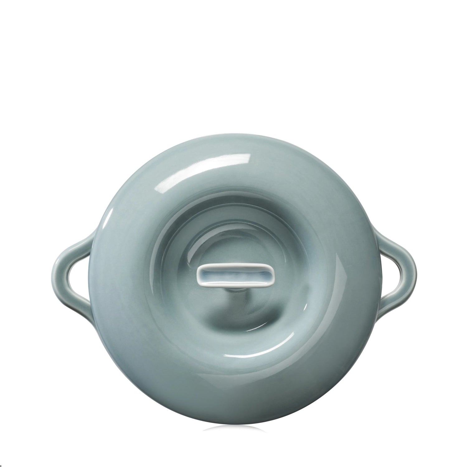 Stilvolle wolkengraue Ofenkasserolle D26cm mit passendem Deckel, perfekt für schmackhafte Braten und vielseitige Gerichte.