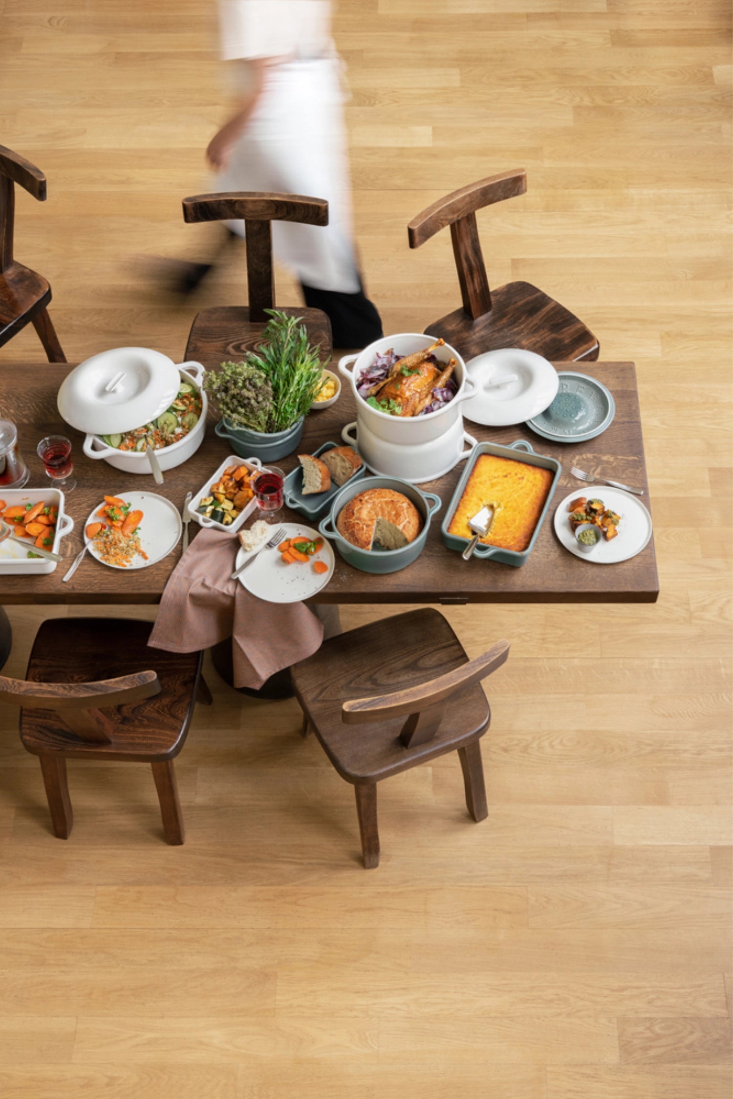 Bombance Induktionskasserolle D31cm alab. weiss mit Deckel