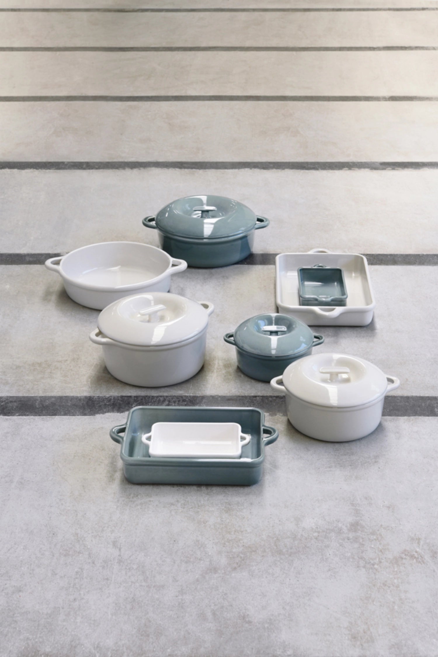 Bombance Induktionskasserolle D31cm wolkengrau mit Deckel