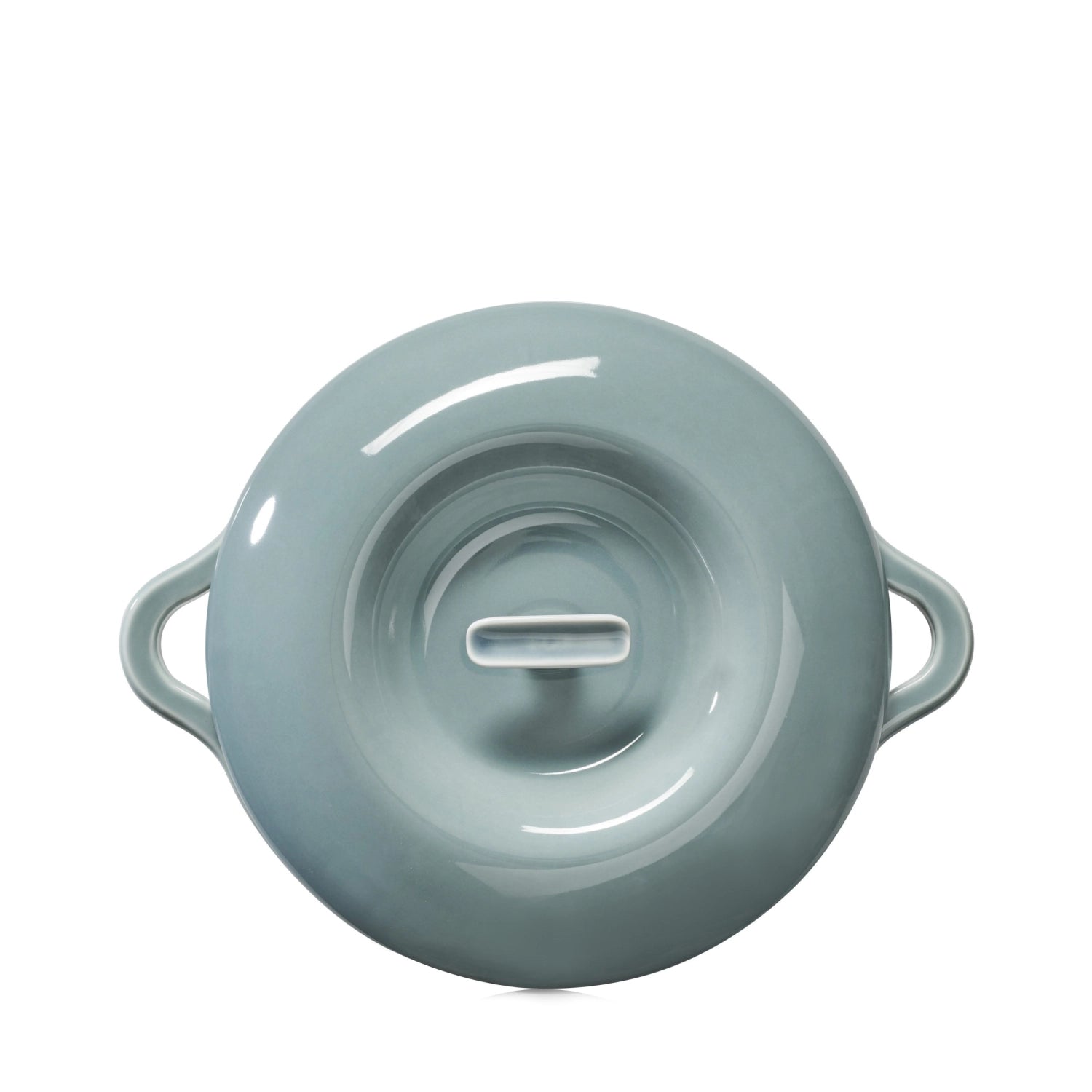 Stilvoller wolkengrauer Porzellandeckel für Kasserolle D29cm von Revol, perfekt zum Abdecken und Servieren von Speisen.