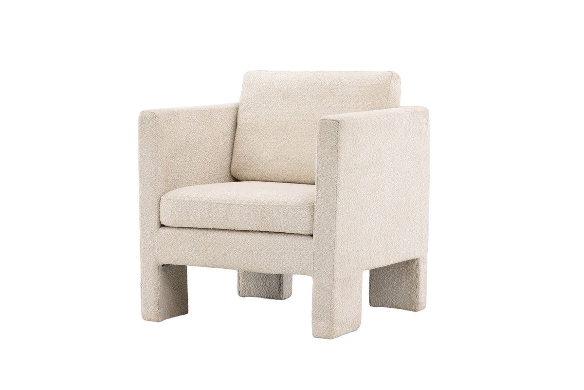 Ragusa Sessel in Weiss präsentiert im Onlineshop von KAQTU Design AG. Sessel mit Armlehnen ist von Venture Home