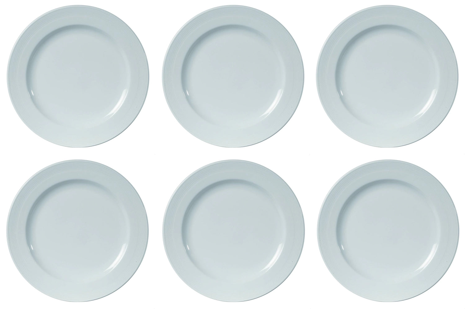 Hochwertiges 6er Set flacher Karat 19 Teller von Royal Porcelain, Durchmesser 30 cm, perfekt für festliche Anlässe und exquisite Tischdekoration.