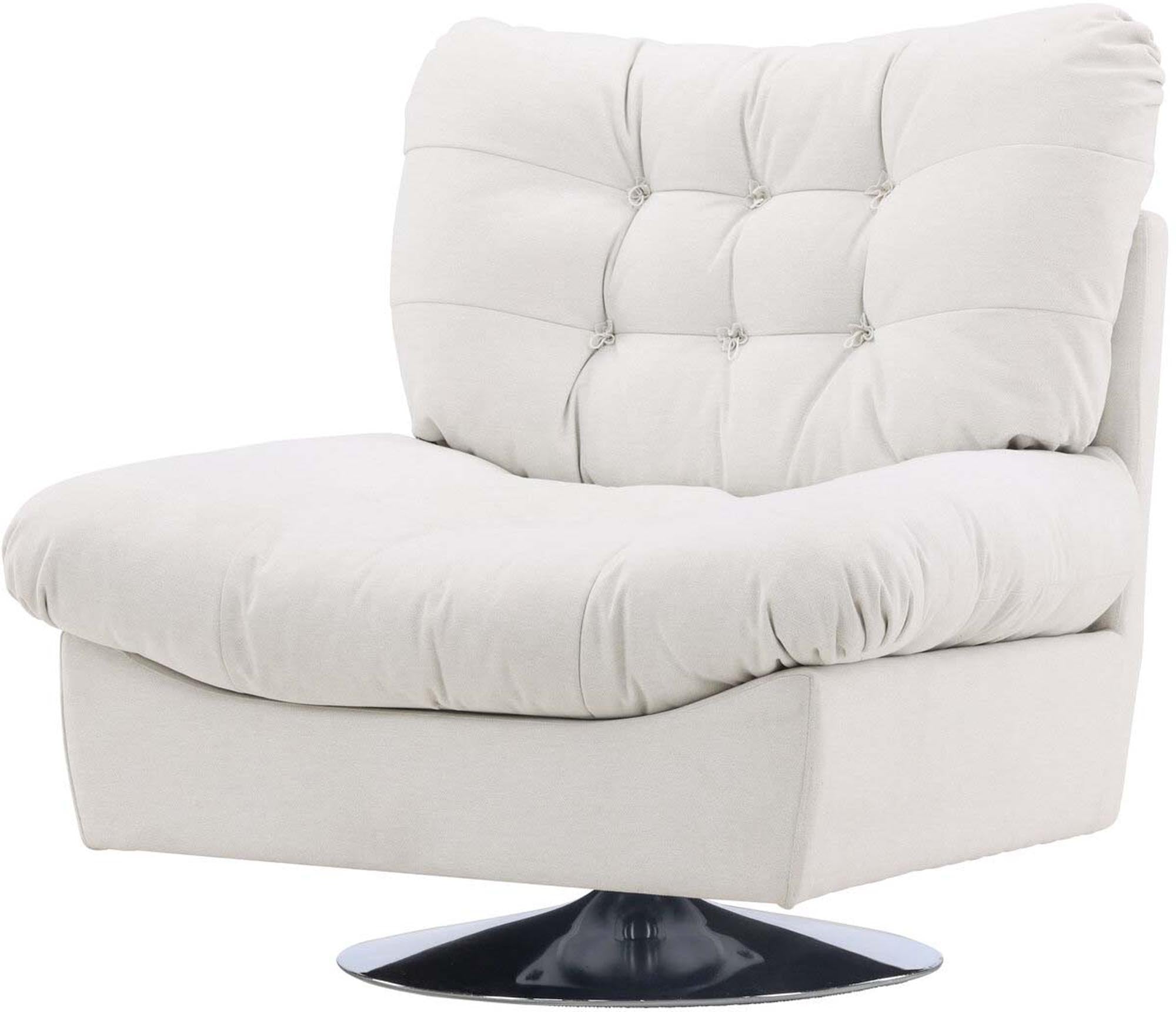 Florens Sessel: Luxuriöser Sitzkomfort in zeitlosem Creme-Ton.