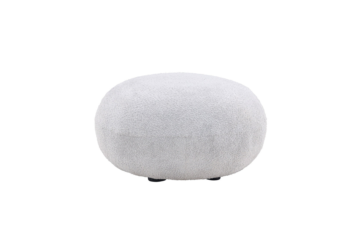 Bologna Hocker in Hellgrau präsentiert im Onlineshop von KAQTU Design AG. Pouf ist von Venture Home