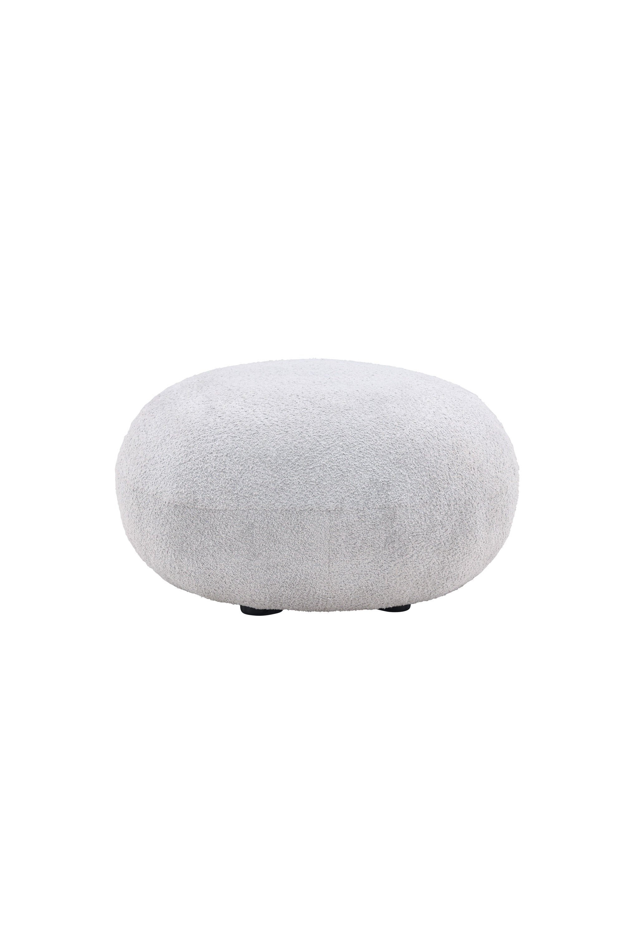 Bologna Hocker in Hellgrau präsentiert im Onlineshop von KAQTU Design AG. Pouf ist von Venture Home