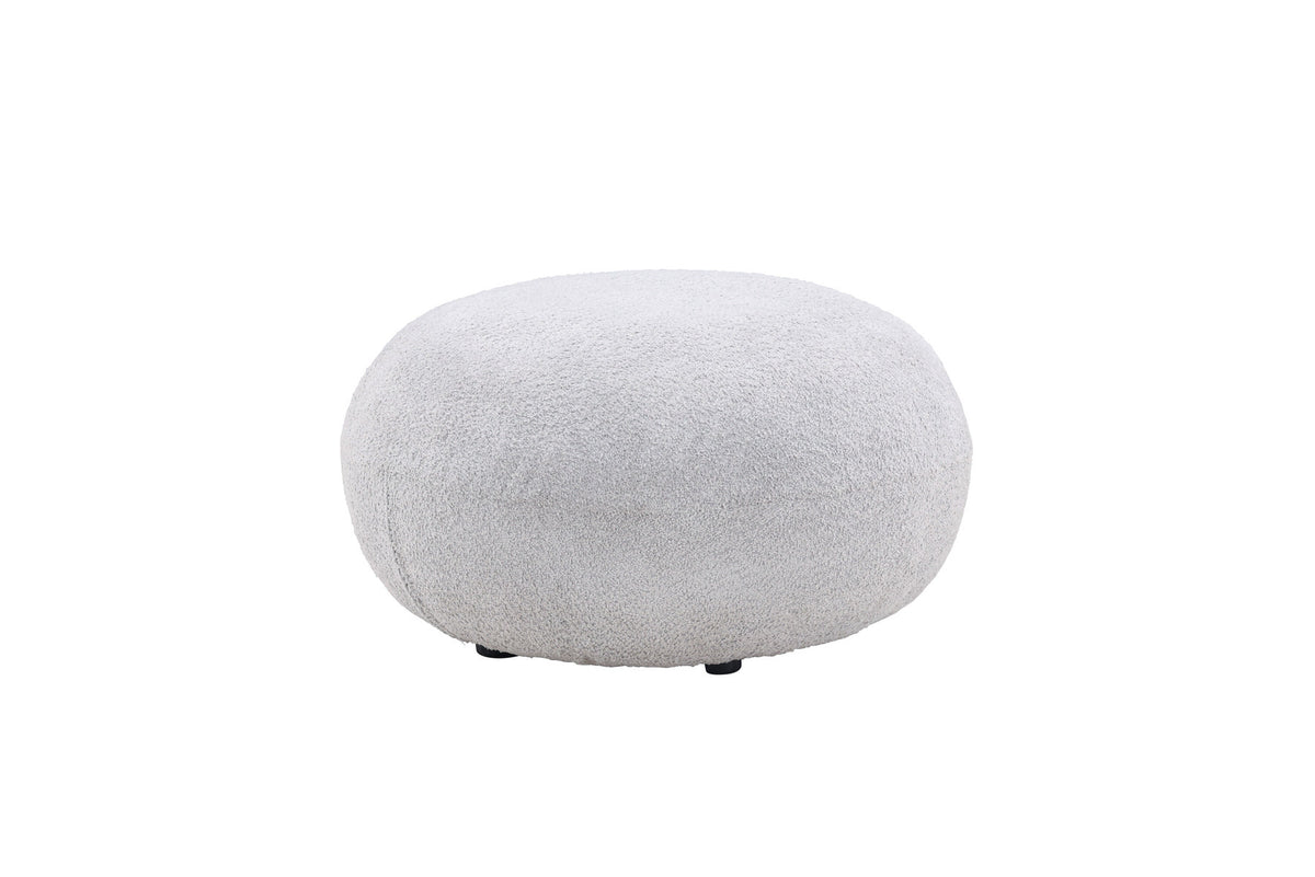 Bologna Hocker in Hellgrau präsentiert im Onlineshop von KAQTU Design AG. Pouf ist von Venture Home