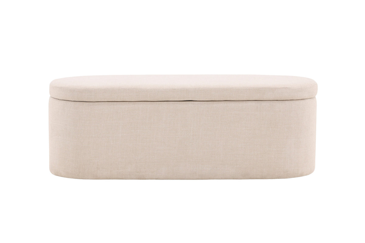 Potenza Ottoman in Cremefarben präsentiert im Onlineshop von KAQTU Design AG. Ottoman ist von Venture Home