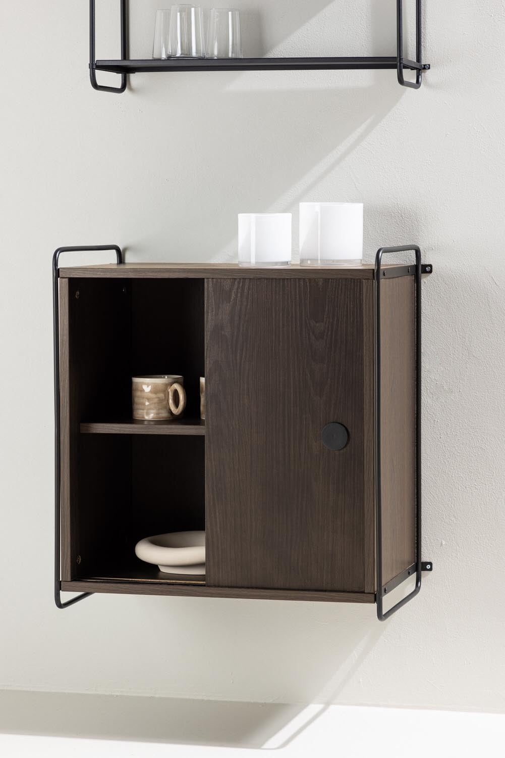 Paris Wandregal in Schwarz/Mokka präsentiert im Onlineshop von KAQTU Design AG. Wandregal ist von Venture Home