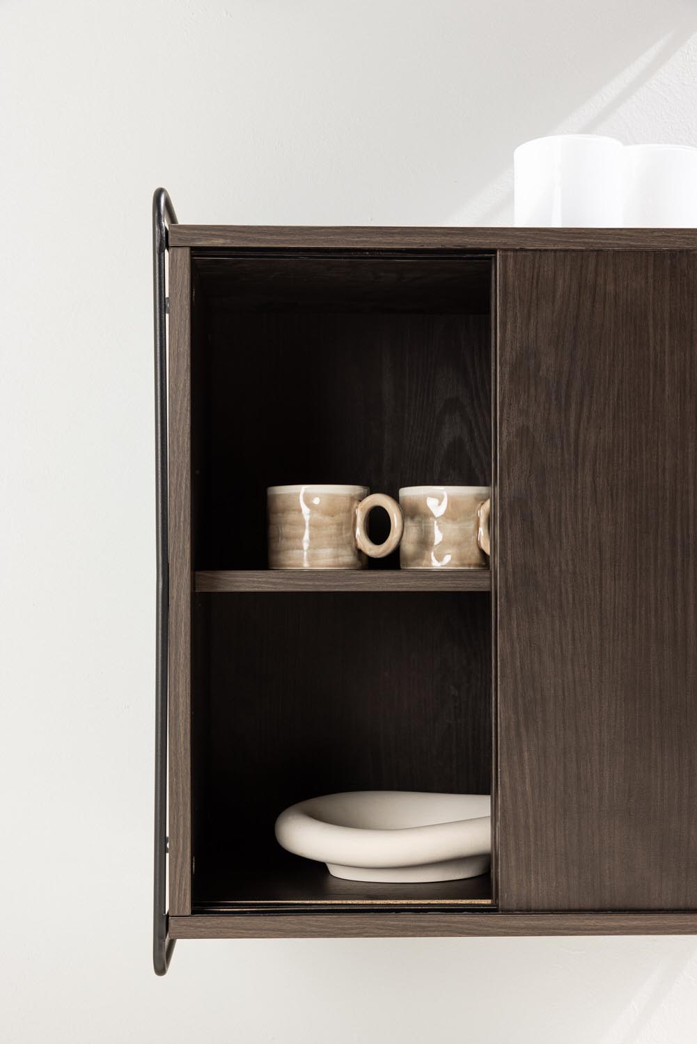 Paris Wandregal in Schwarz/Mokka präsentiert im Onlineshop von KAQTU Design AG. Wandregal ist von Venture Home