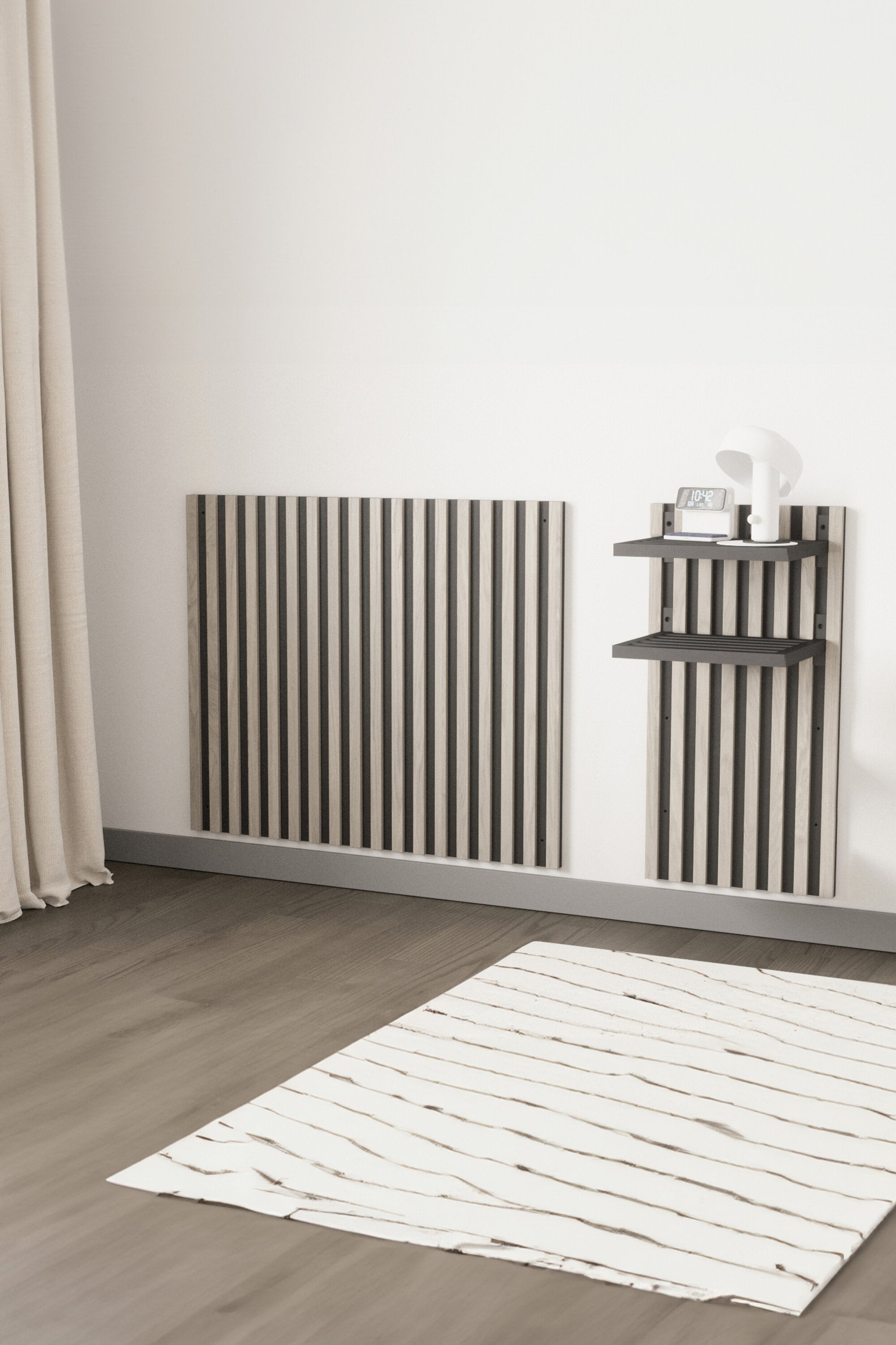 Toulon Industrial Wall in Schwarz/ Weisswäsche präsentiert im Onlineshop von KAQTU Design AG. Wandregal ist von Venture Home