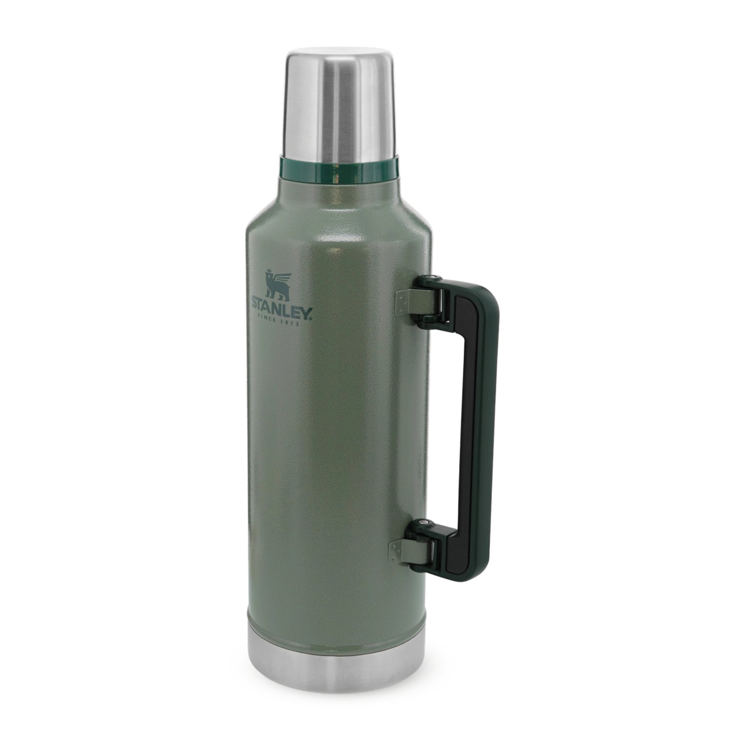 Die Stanley Legendary Classic Flasche 2.3l in Hammertone Green vereint stilvolles Design und hohe Funktionalität für alle Abenteuer im Freien.