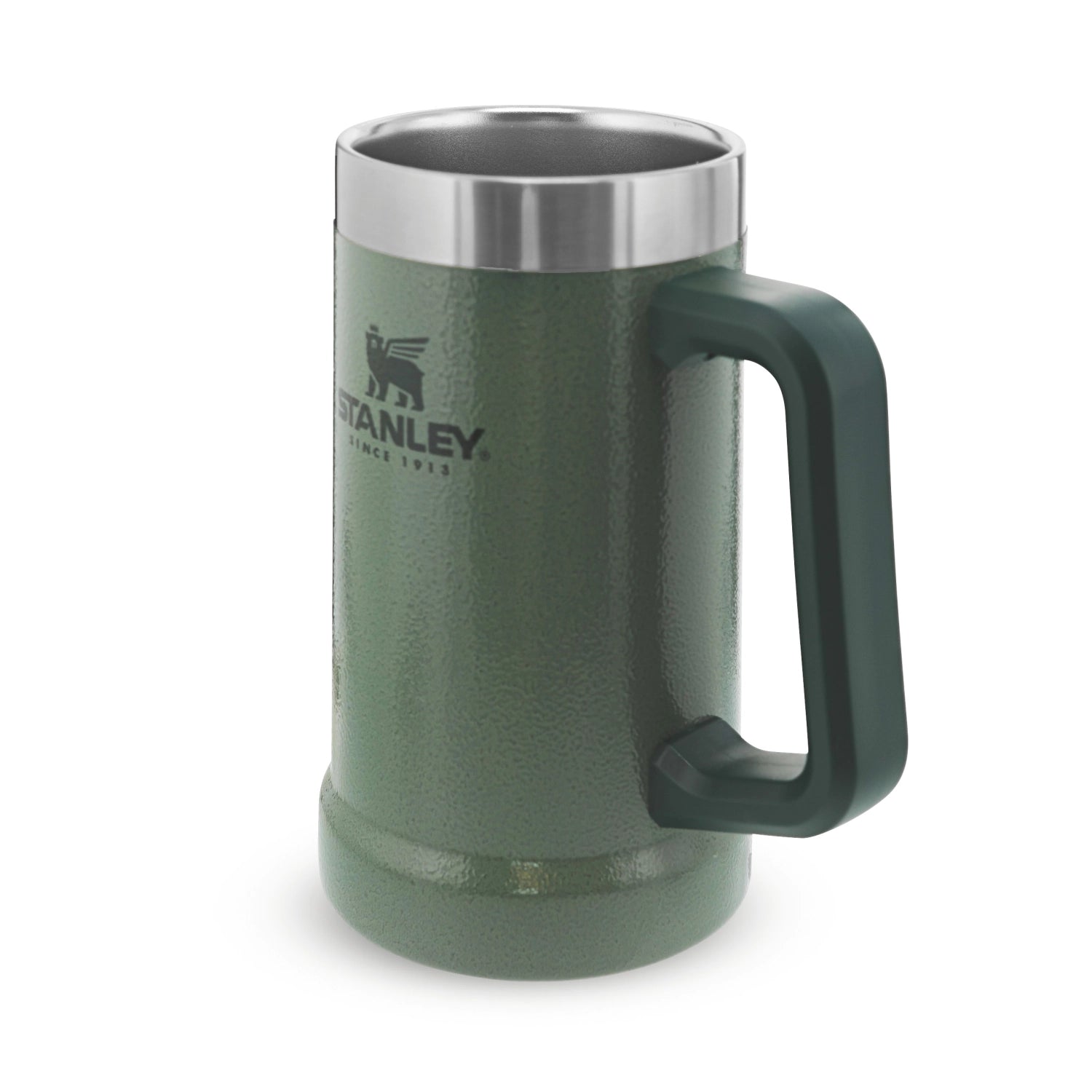 Robuster Big Grip Bierkrug in hammertone grün, 0,7 l, ideal für Bierliebhaber, bietet hervorragenden Halt und ist perfekt für Outdoor-Aktivitäten.