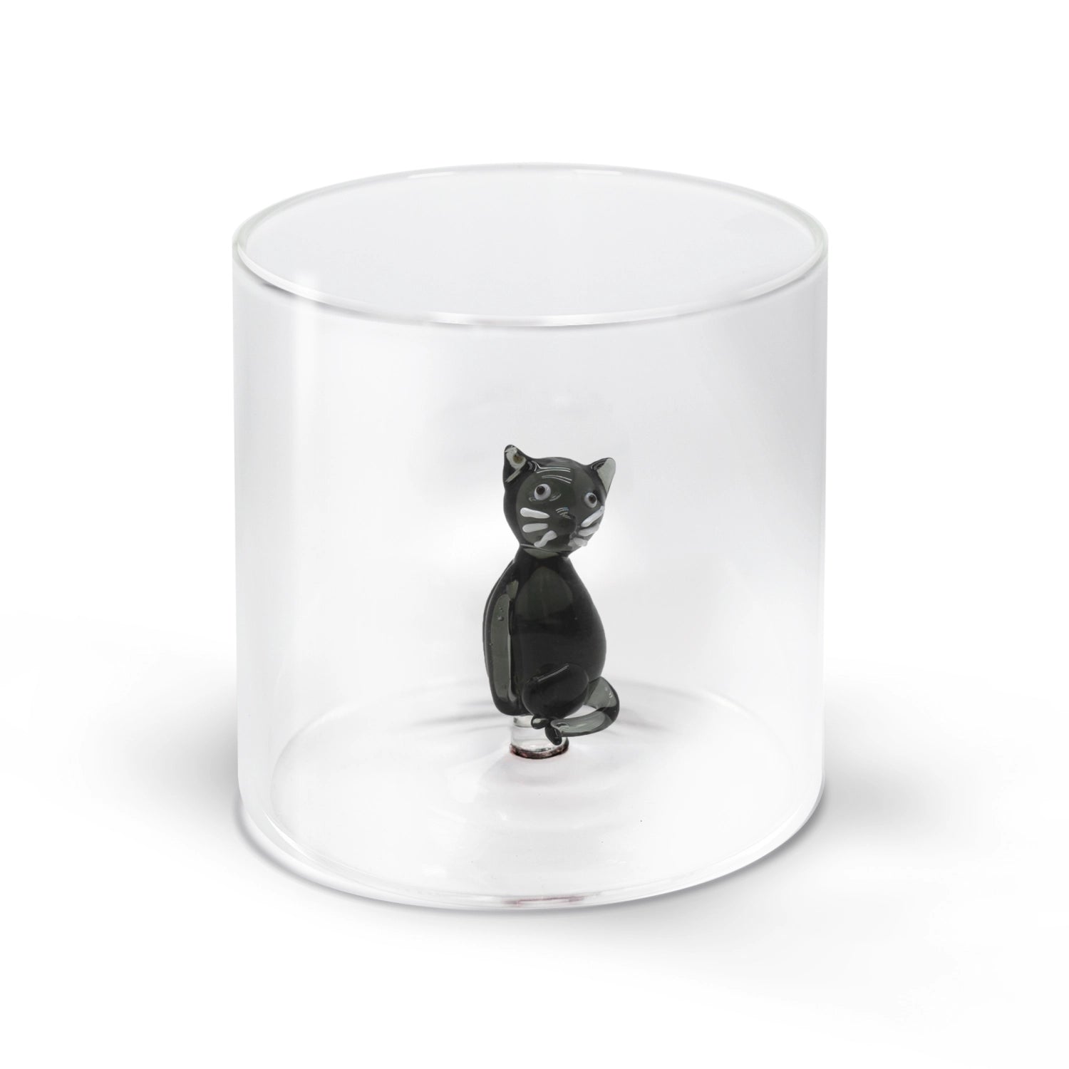 Glas aus Borosilikat 250ml Katze in Transparent präsentiert im Onlineshop von KAQTU Design AG. Glas ist von Easy Life