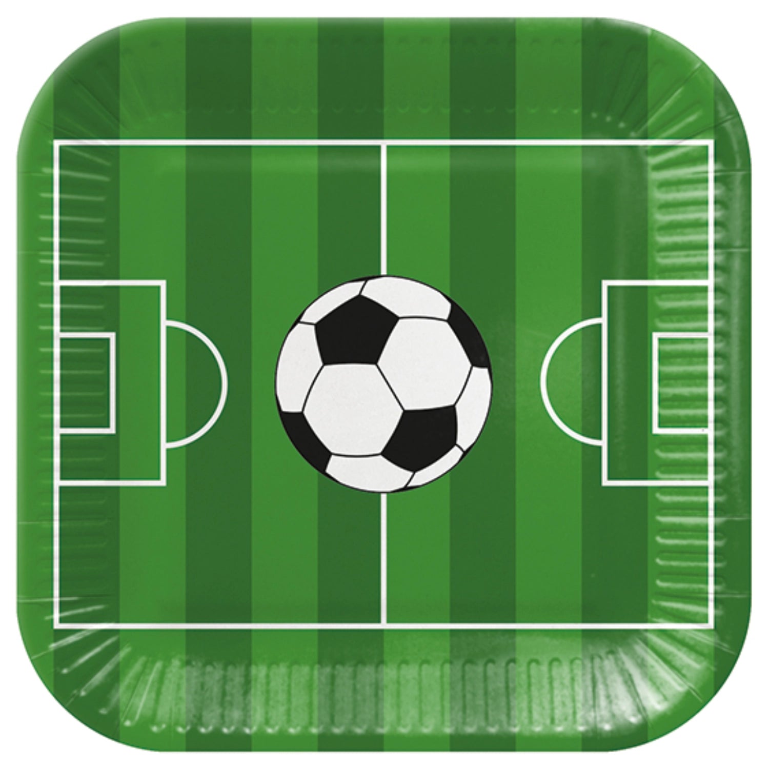 Pappteller 8x Fussball, 23x23cm in Mehrfarbig präsentiert im Onlineshop von KAQTU Design AG. Teller ist von PAW