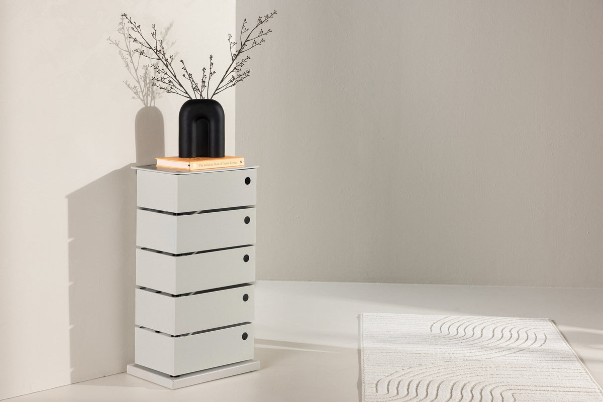 San Carlos Kommode in Weiss präsentiert im Onlineshop von KAQTU Design AG. Regal Zubehör ist von Venture Home