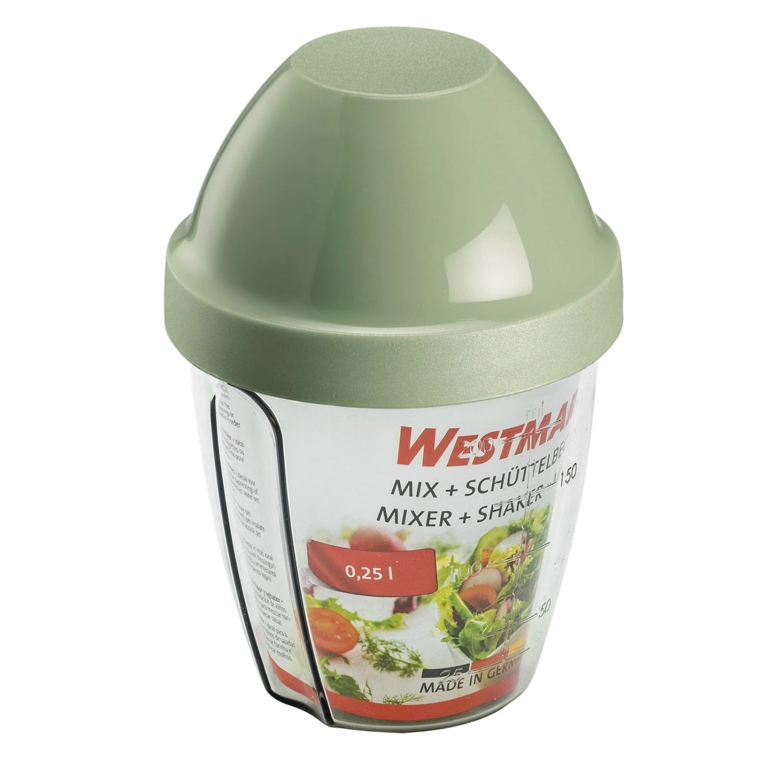 Stylischer Mix-Ei Schüttelbecher in sanftem Mint, 0.25l, ideal zum Zubereiten von Cocktails, Dressings und anderen Mischungen – ein Küchenliebling.