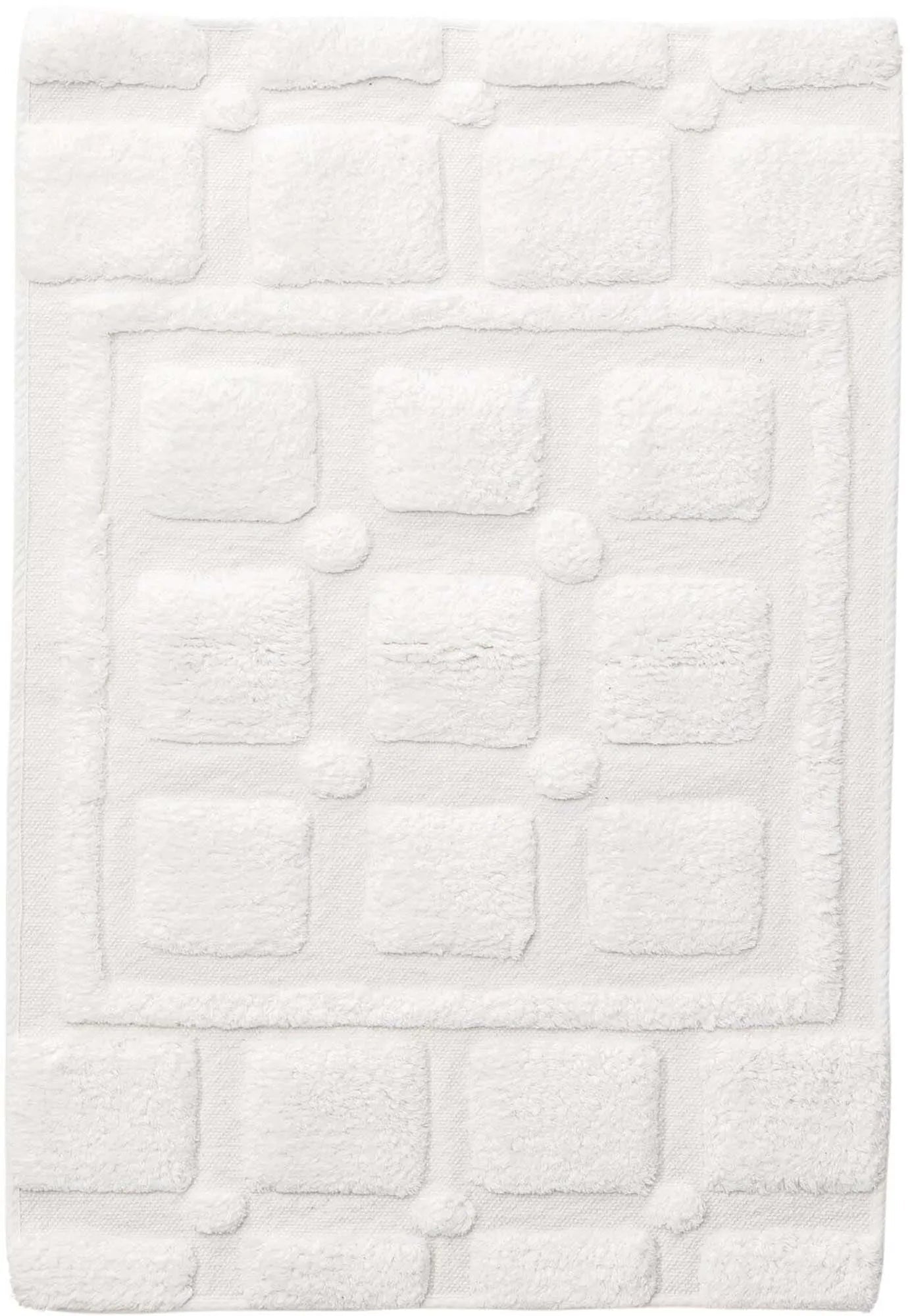 Elegante, weiche Putte Teppichmatte aus Baumwolle, 60x90 cm, skandinavisches Design, maschinenwaschbar, ideal für Badezimmer.