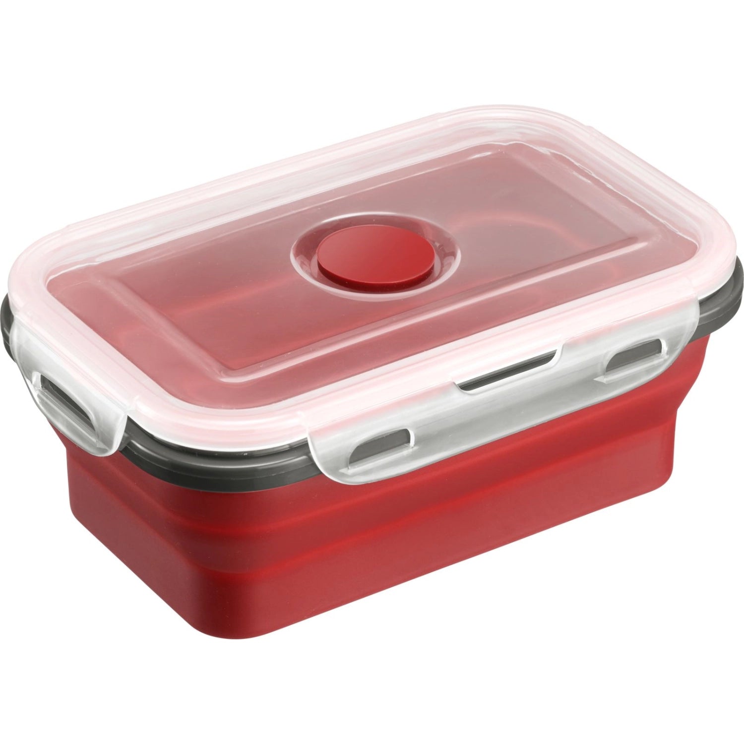 Frischhaltedose, faltbar, eckig, 600 ml in Rot präsentiert im Onlineshop von KAQTU Design AG. Aufbewahrungsbehälter ist von Westmark