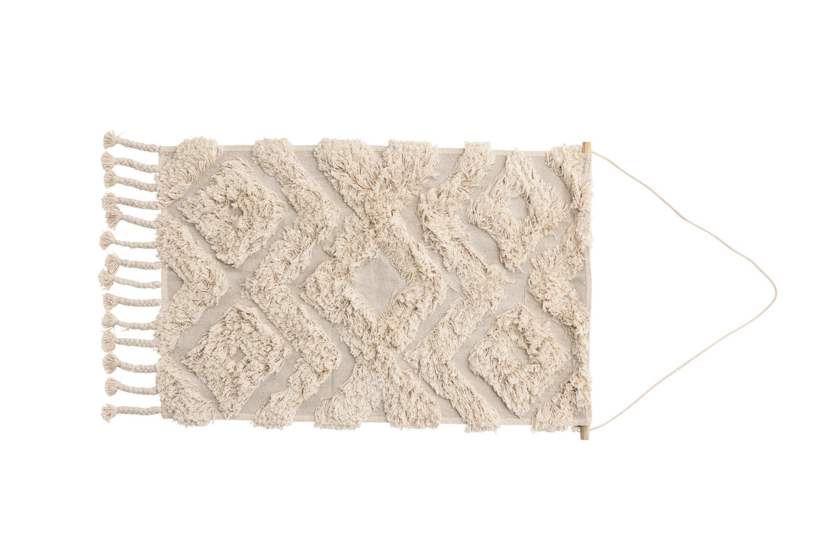Hilda Textile in Cremefarben präsentiert im Onlineshop von KAQTU Design AG. Wandteppich ist von Venture Home